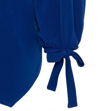 MONACO blue Schlupfbluse V-Shirt figurumspielend mit Asymetrischer Saum