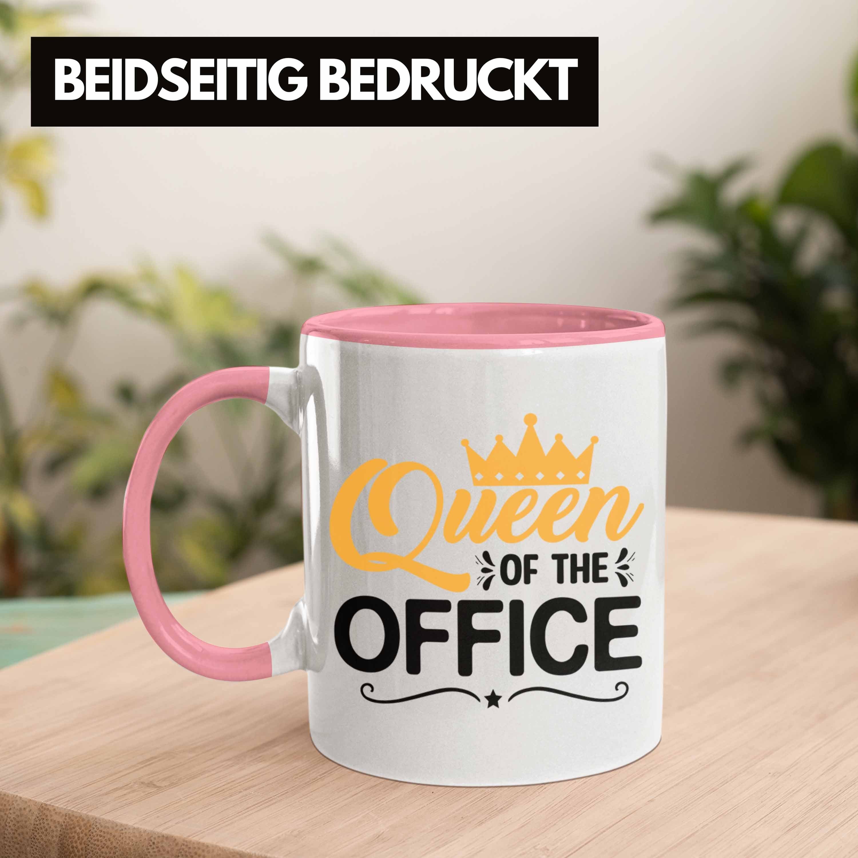 Chefin Tasse Kollegin Geschenk The - Of Office Tasse Queen Trendation Trendation Rosa Geschenkidee