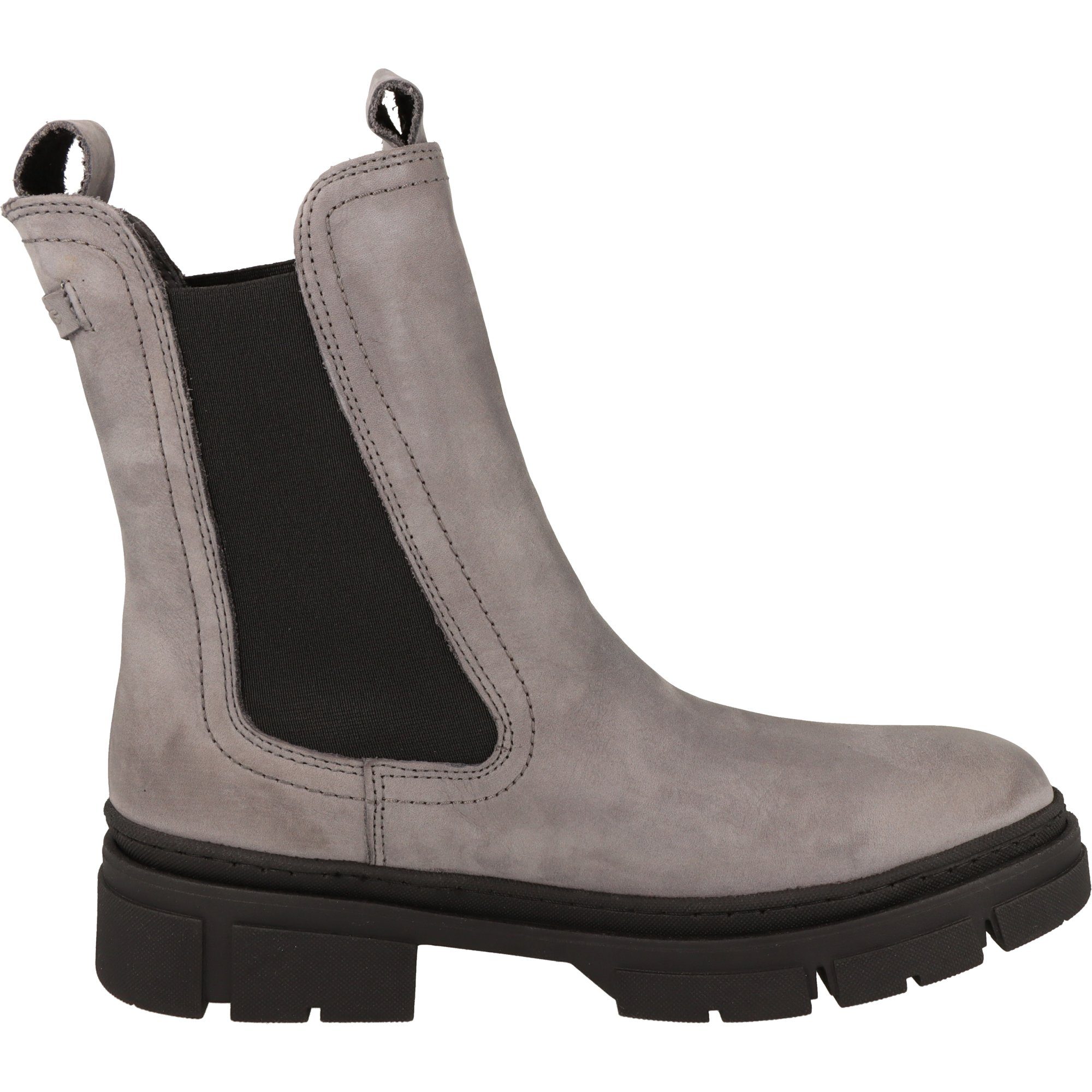 Tamaris Damen Schuhe 1-25901-41 gepolstert Leder Nubuc Grey Stiefel Chelseaboots Mode