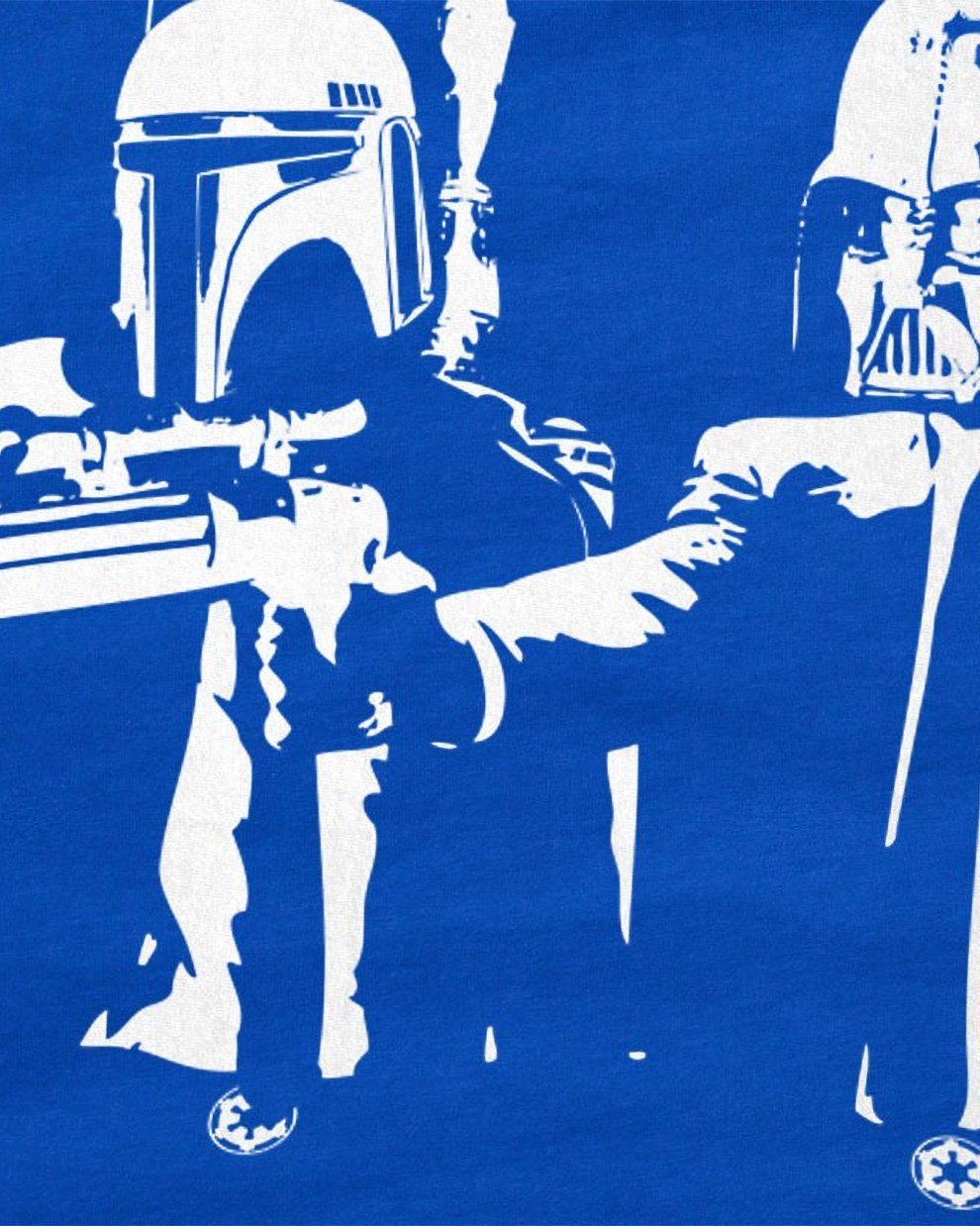 pulp Kinder T-Shirt imperium Print-Shirt wars boba Darth Fiction fett style3 blau star