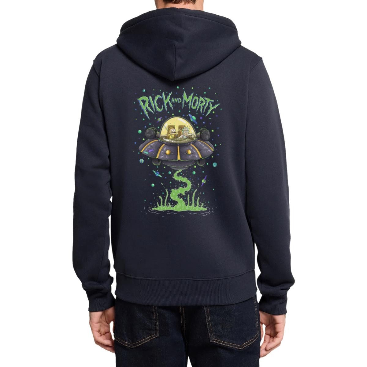 Spreadshirt Sweatjacke Rick and Morty Fliegen günstig online kaufen