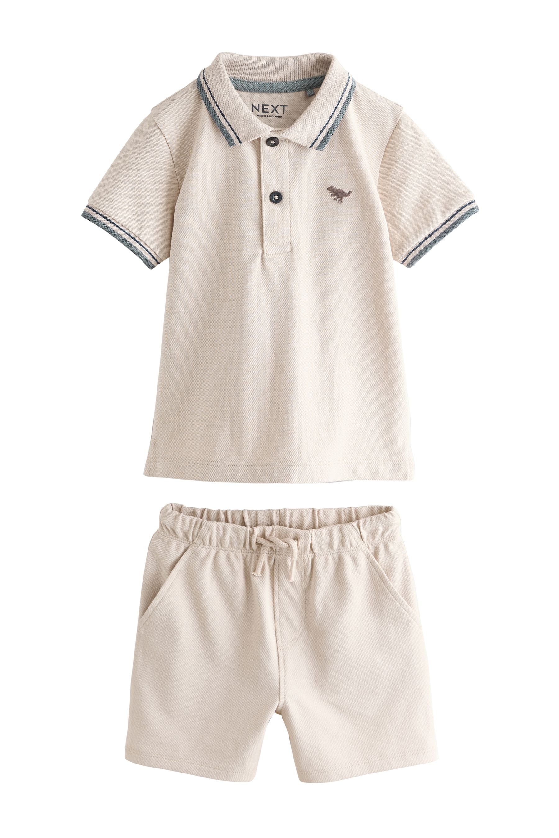 Next Hemd & Hose Kurzärmeliges Poloshirt und Shorts im Set (2-tlg)