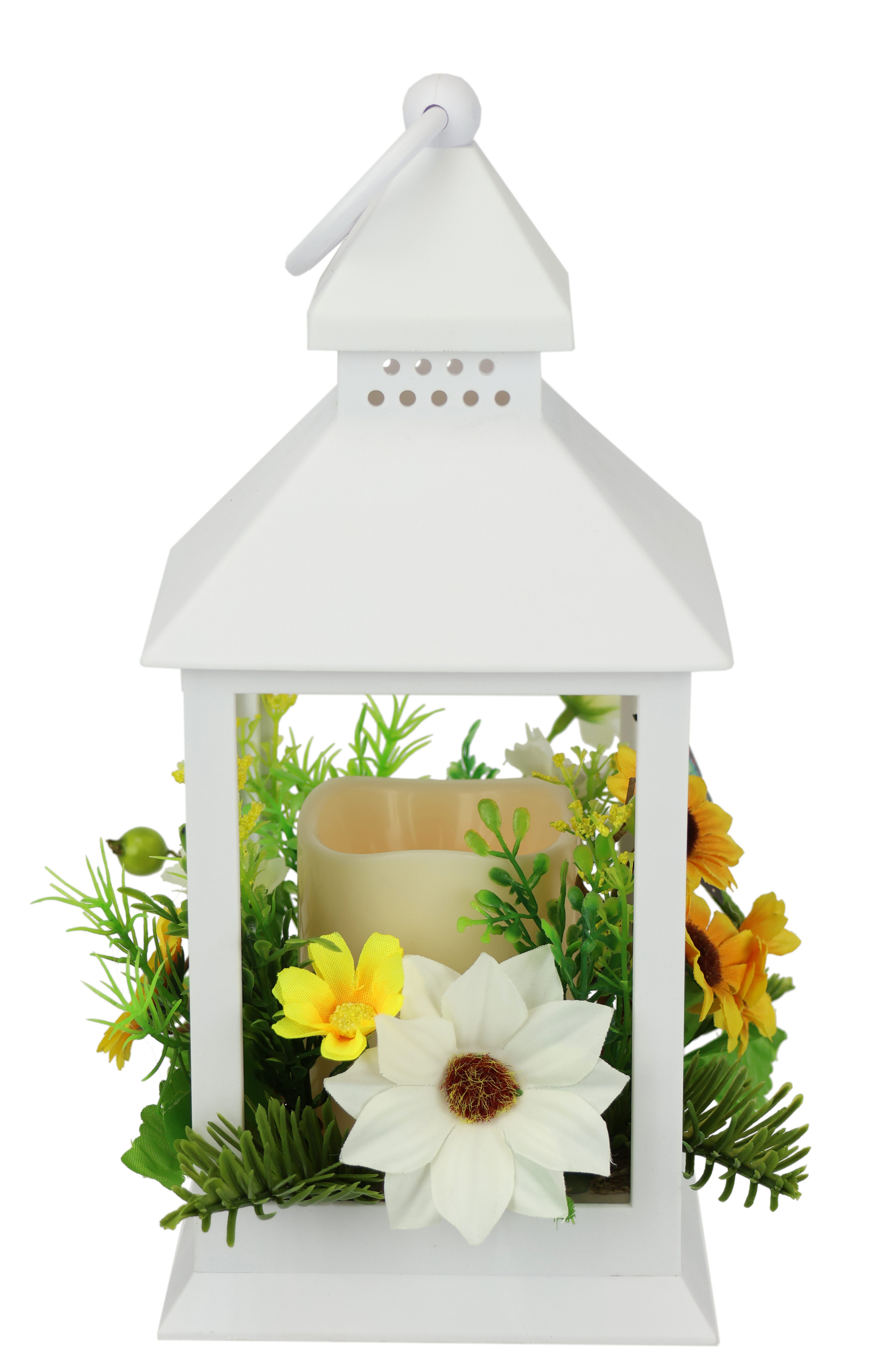 I.GE.A. Windlicht Laterne mit Sonnenblume Schmetterling günstig online kaufen