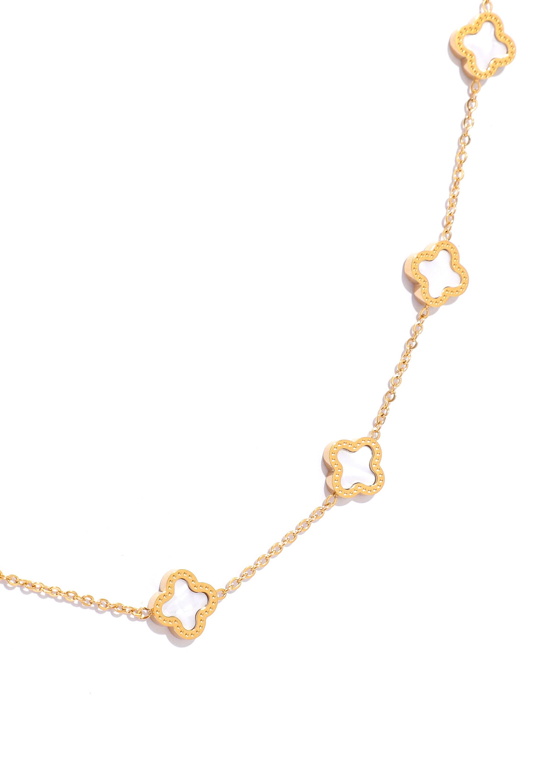 GOLDKLEIN Edelstahlkette Blume Schmuck Gold Halskette Anhänger, Angebot - Damen Herren mit Schmuckbox - Sale bis 31.10.2026 – Bild 2 von 3