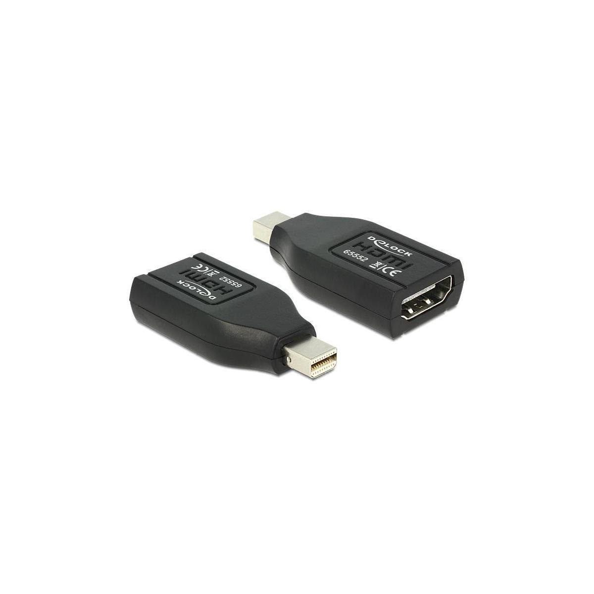Delock Adapter Port Stecker Mini, > Buchse HDMI mini 1.1 HDMI Computer-Kabel, DisplayPort Display