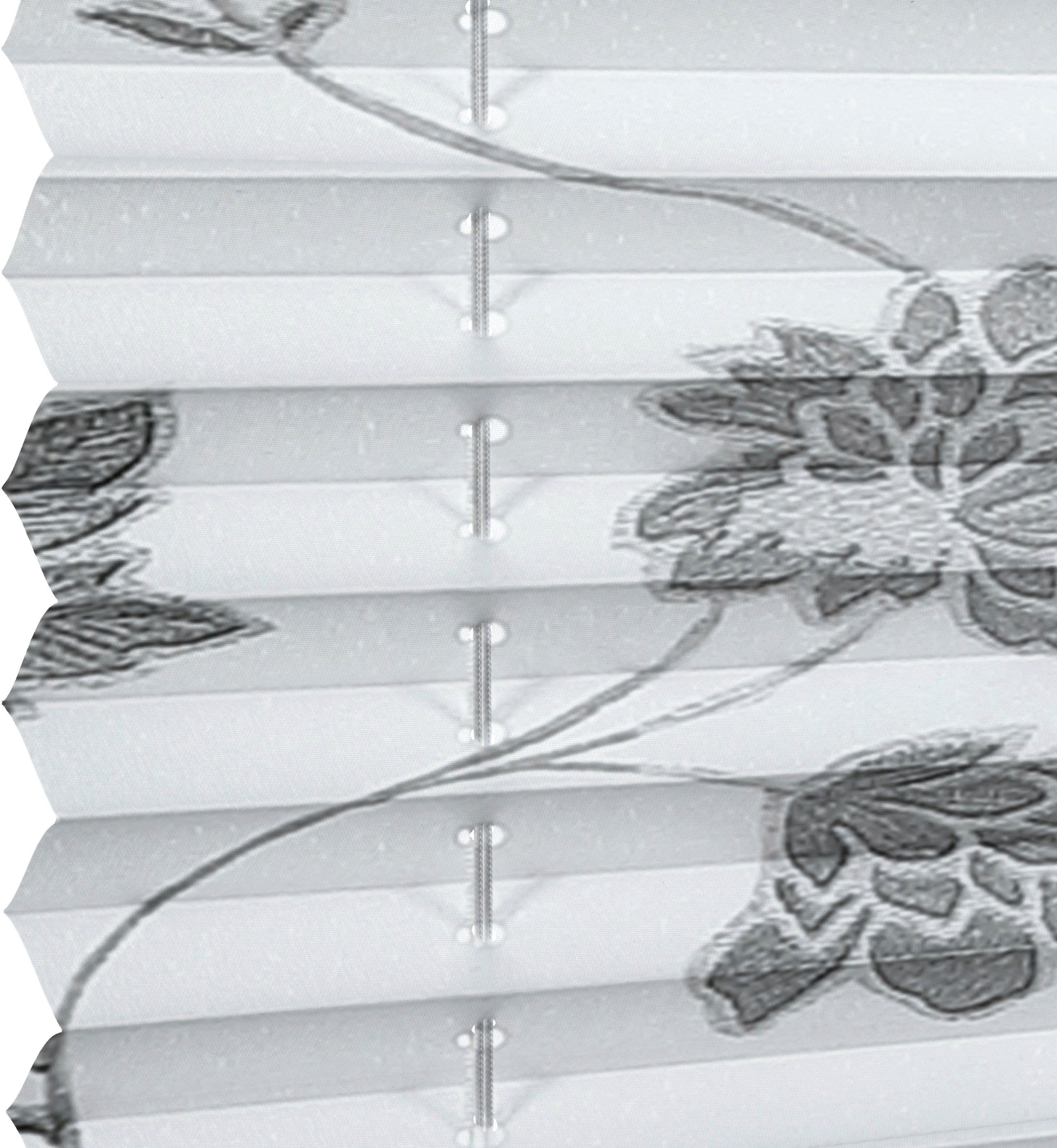 Plissee Plissee Concept blickdicht, GARDINIA, Klemmen ohne and Blüte, in Breite der kürzbar Klemmfix, Flowers zum Bohren, Plants