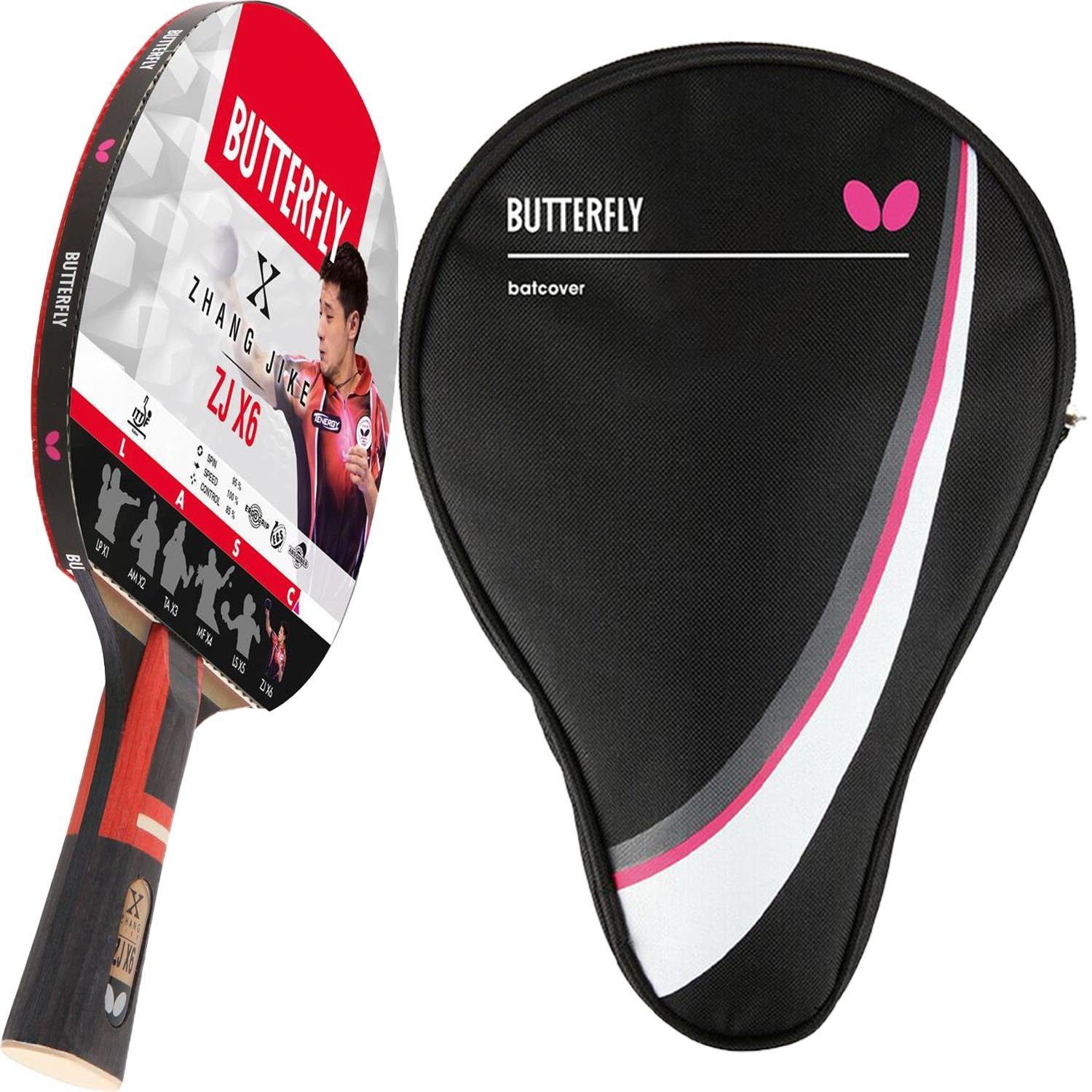 Butterfly Tischtennisschläger 1x Zhang Jike + DC1, Tischtennis Schläger Set Tischtennisset Table Tennis Bat Racket