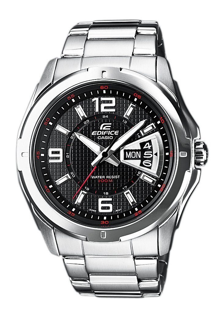 CASIO EDIFICE Quarzuhr EF-129D-1AVEF, Armbanduhr, Herrenuhr, bis 10 bar wasserdicht, Datum, Wochentag