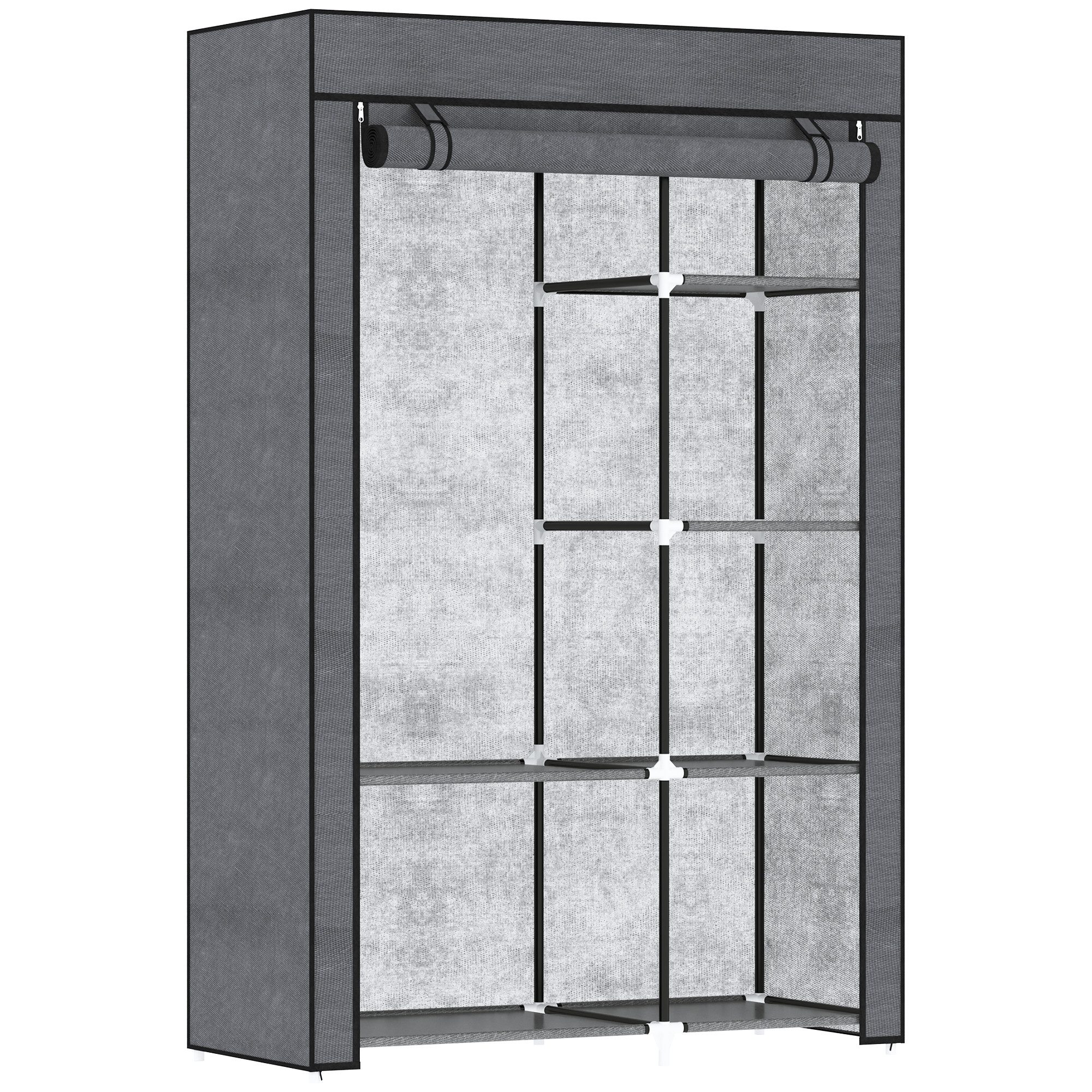 HOMCOM Stoffschrank Kleiderschrank mit Kleiderstange, 6 günstig online kaufen