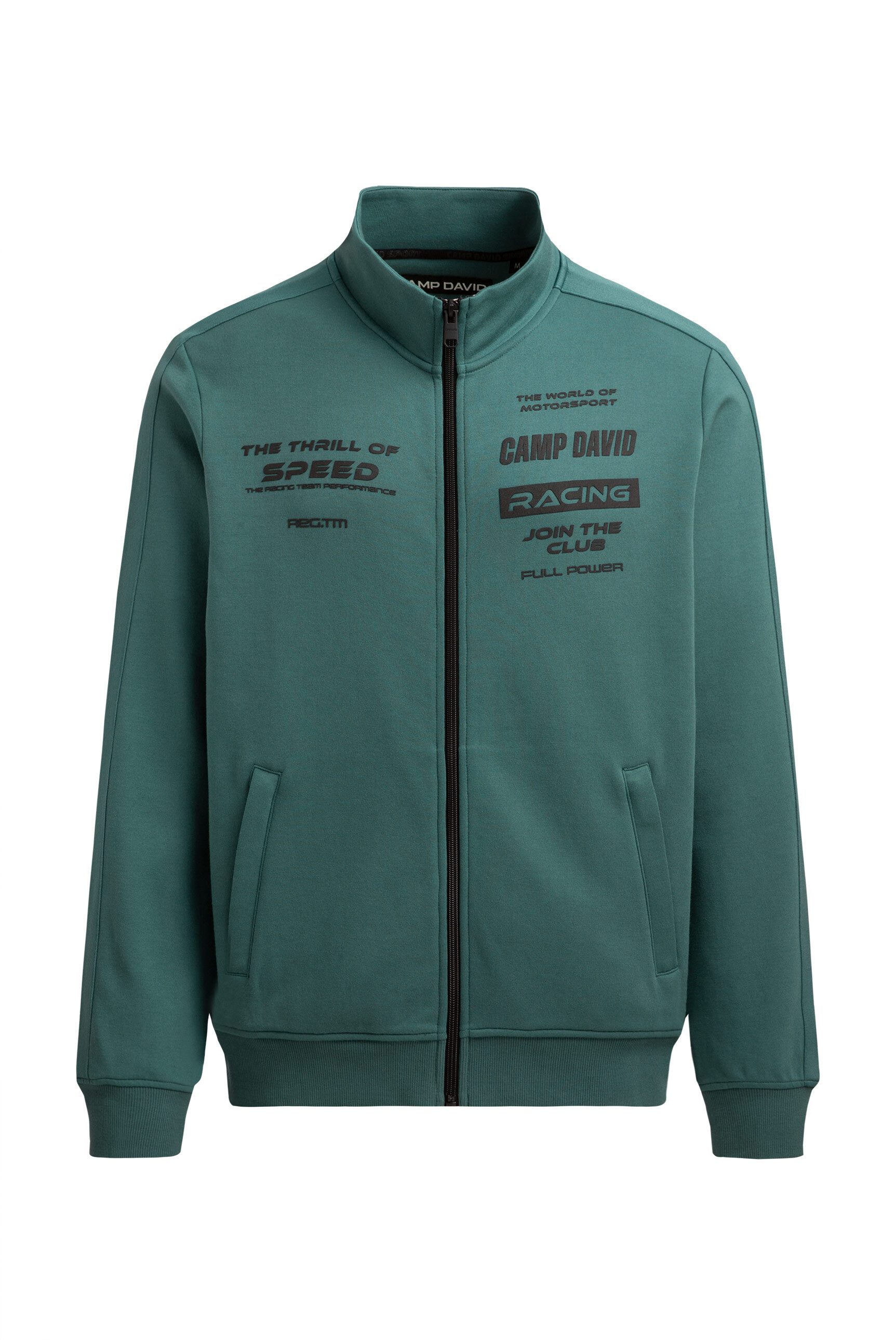 CAMP DAVID Sweatjacke mit Reißverschlusstaschen