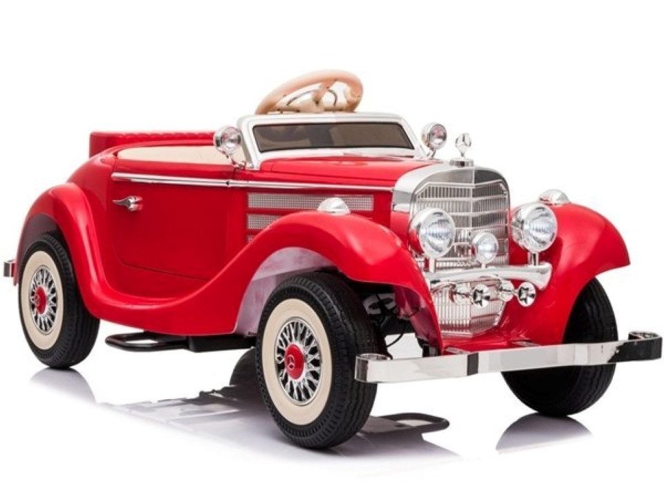 BoGi Elektro-Kinderauto Mercedes Oldtimer 540K Kinderfahrzeug 4x45W 12V Ledersitz EVA Reifen