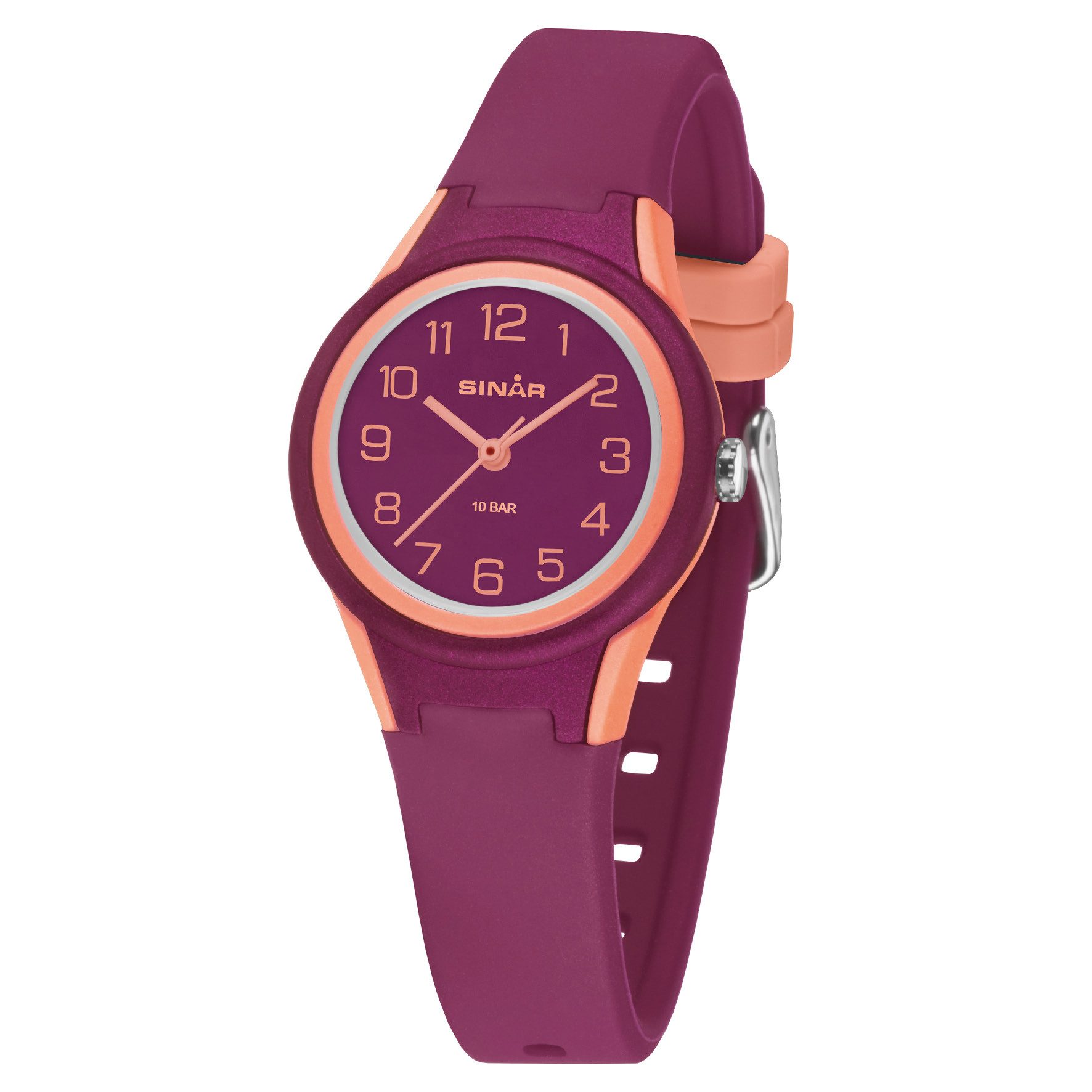 SINAR Quarzuhr XB-47 Jugend Armbanduhr Sportuhr Silikonband, analog sportlich modern Geschenkidee Jugend Ø 29mm