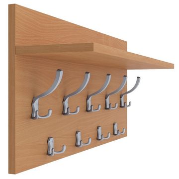 AKKE Garderobenhalter, VERTI Horizontaler Garderobe Aluminium Haken 2mm PVC Kantenumleimung