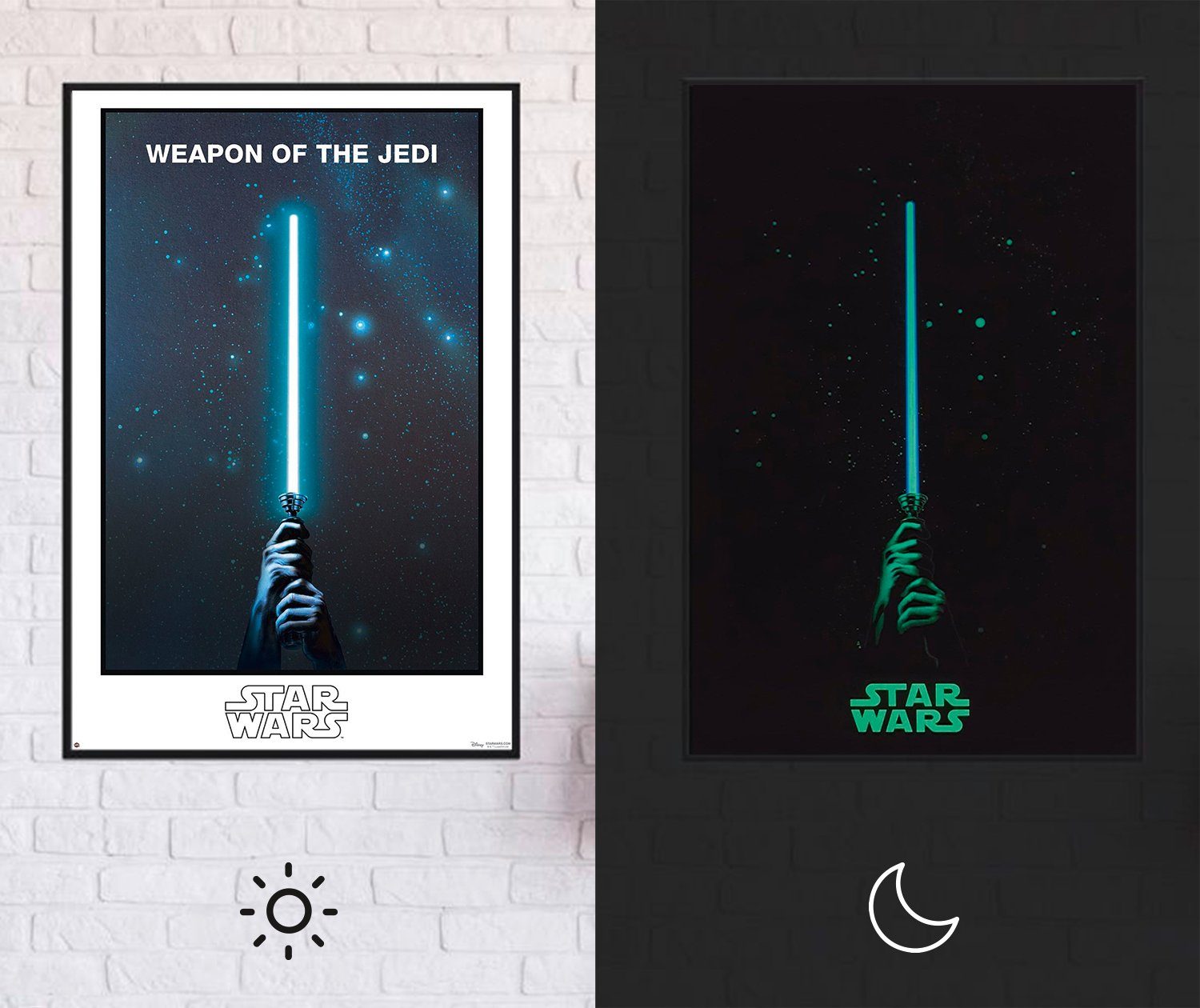 Close Up Poster Star Wars Poster Weapon of the Jedi Glow-In-The-Dark 61 x