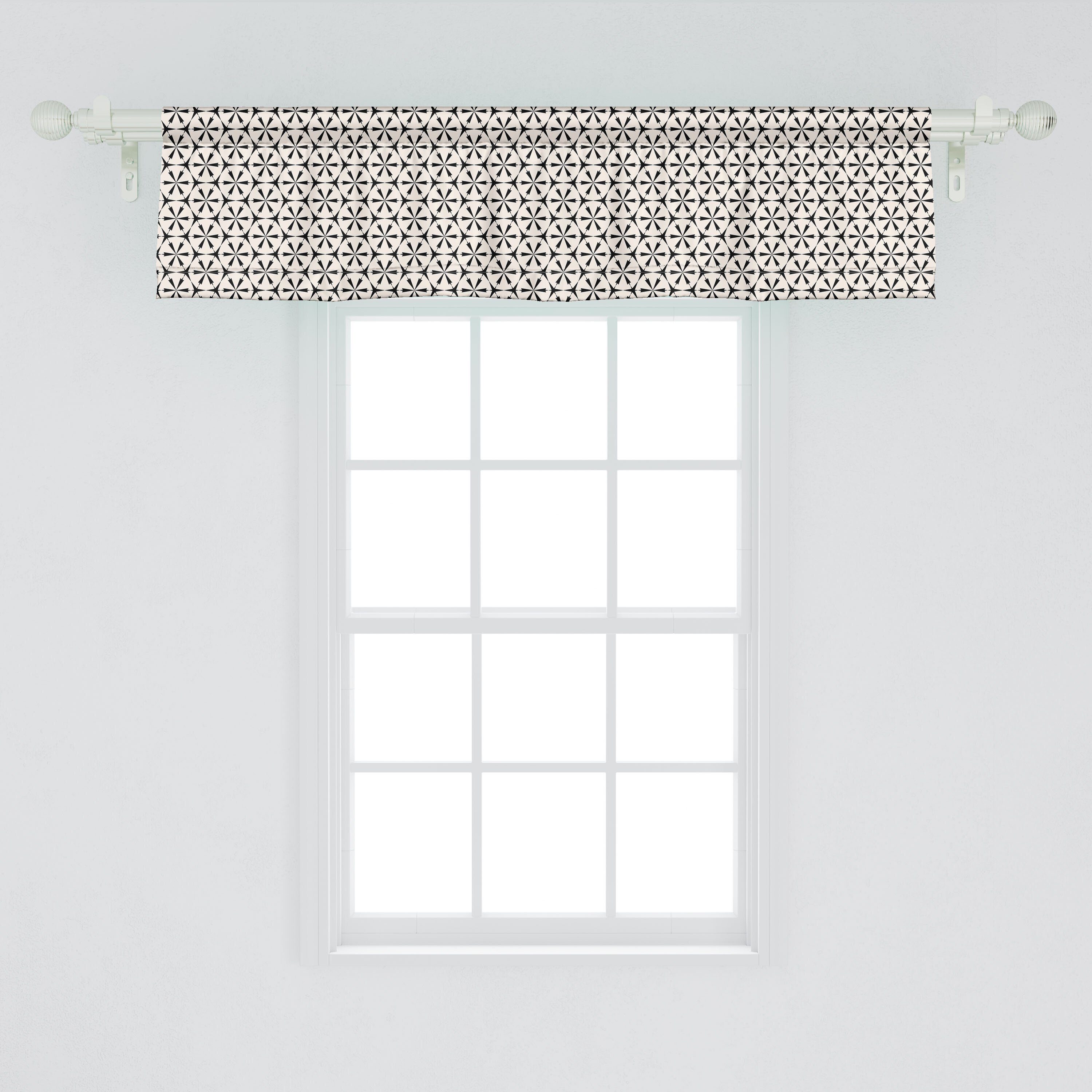 Scheibengardine Vorhang Volant für Microfaser, Continuing Schlafzimmer mit Küche Abstrakt Abakuhaus, Shapes Hexagon Stangentasche, Dekor