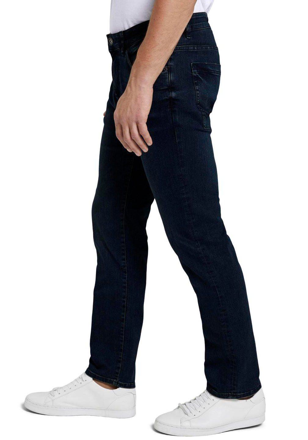 denim dark blue kleinem TOM 5-Pocket-Jeans TAILOR mit MARVIN Logo-Print