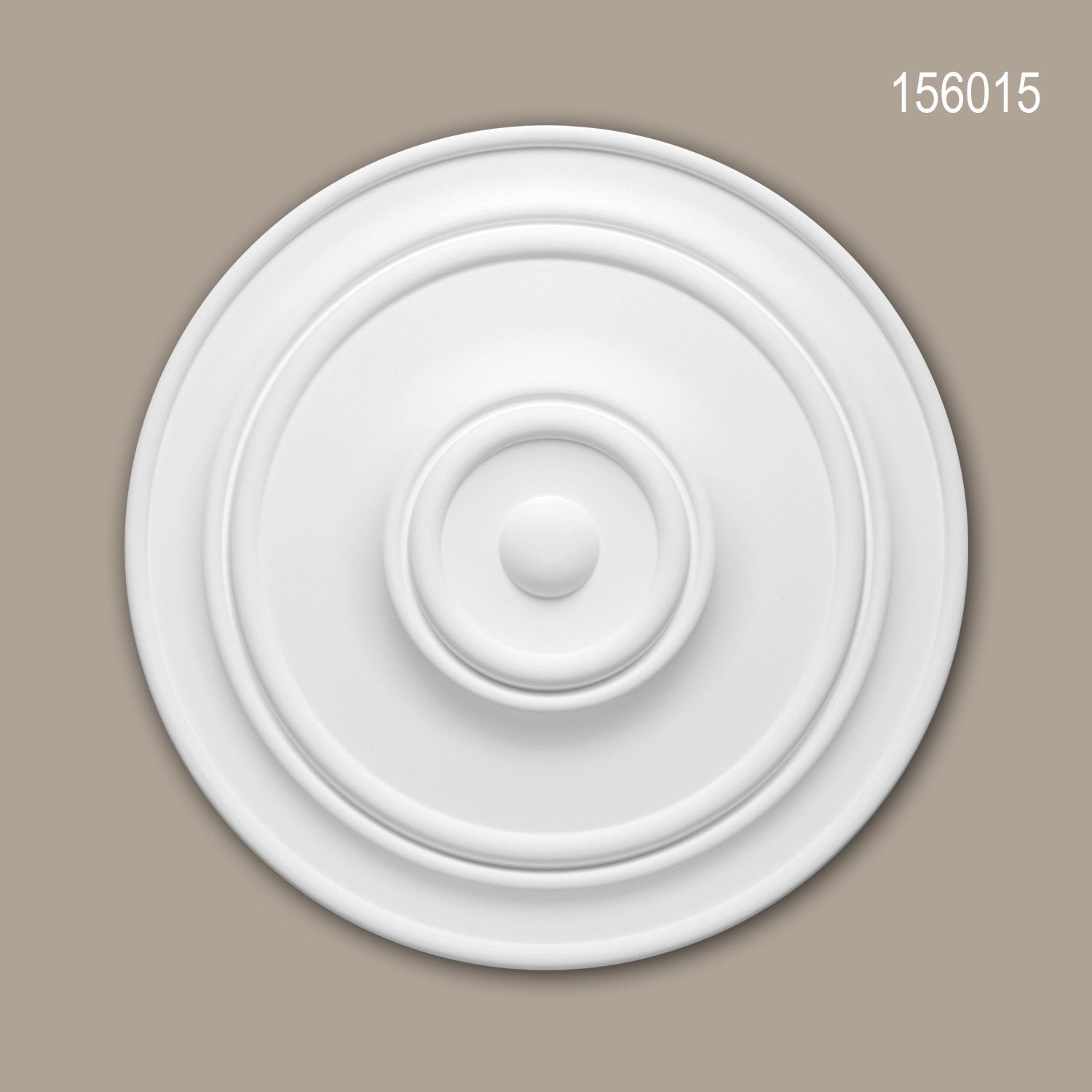Zierelement, 156015 St., cm), Durchmesser Decken-Rosette Profhome Deckenelement, 55,5 Klassisch weiß, (Rosette, vorgrundiert, Zeitlos Stil: Deckenrosette, / 1 Medallion, Stuckrosette,