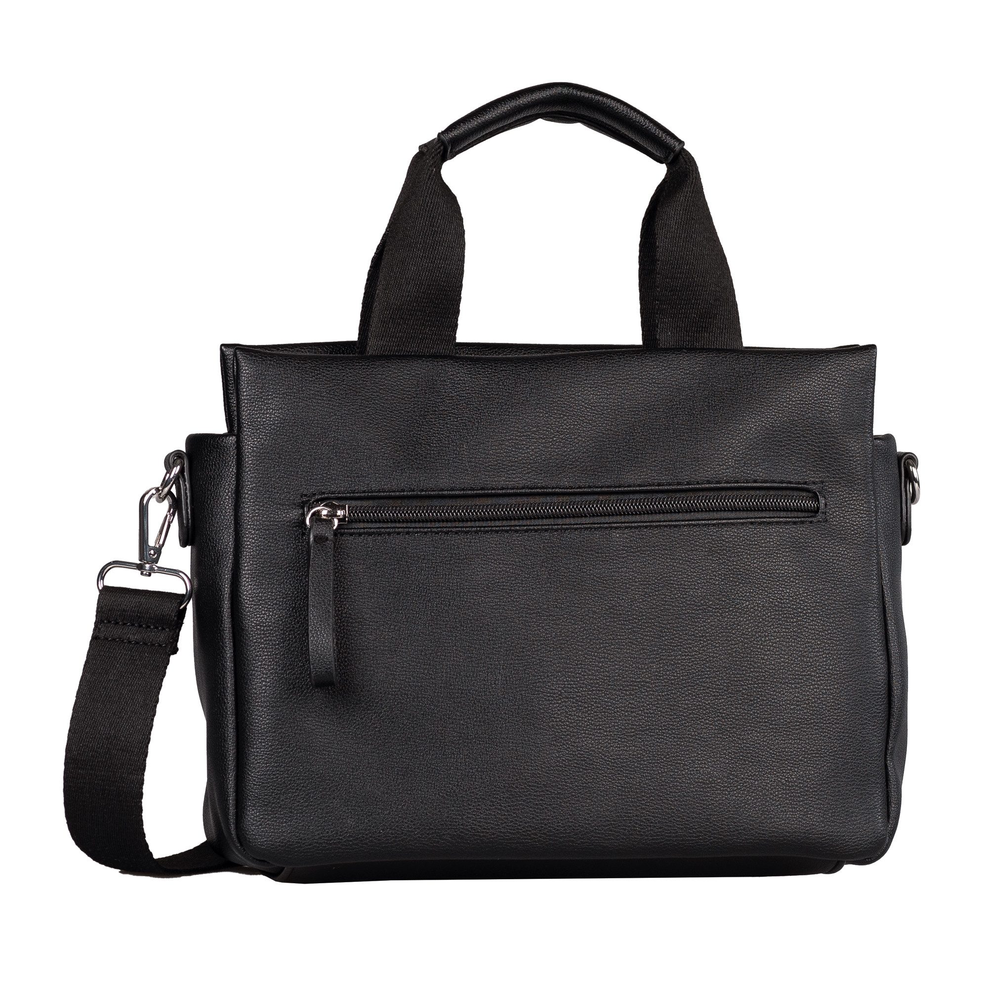 TOM TAILOR Shopper Rella, aus fein genarbtem Material mit farblich passendem Gewebeband