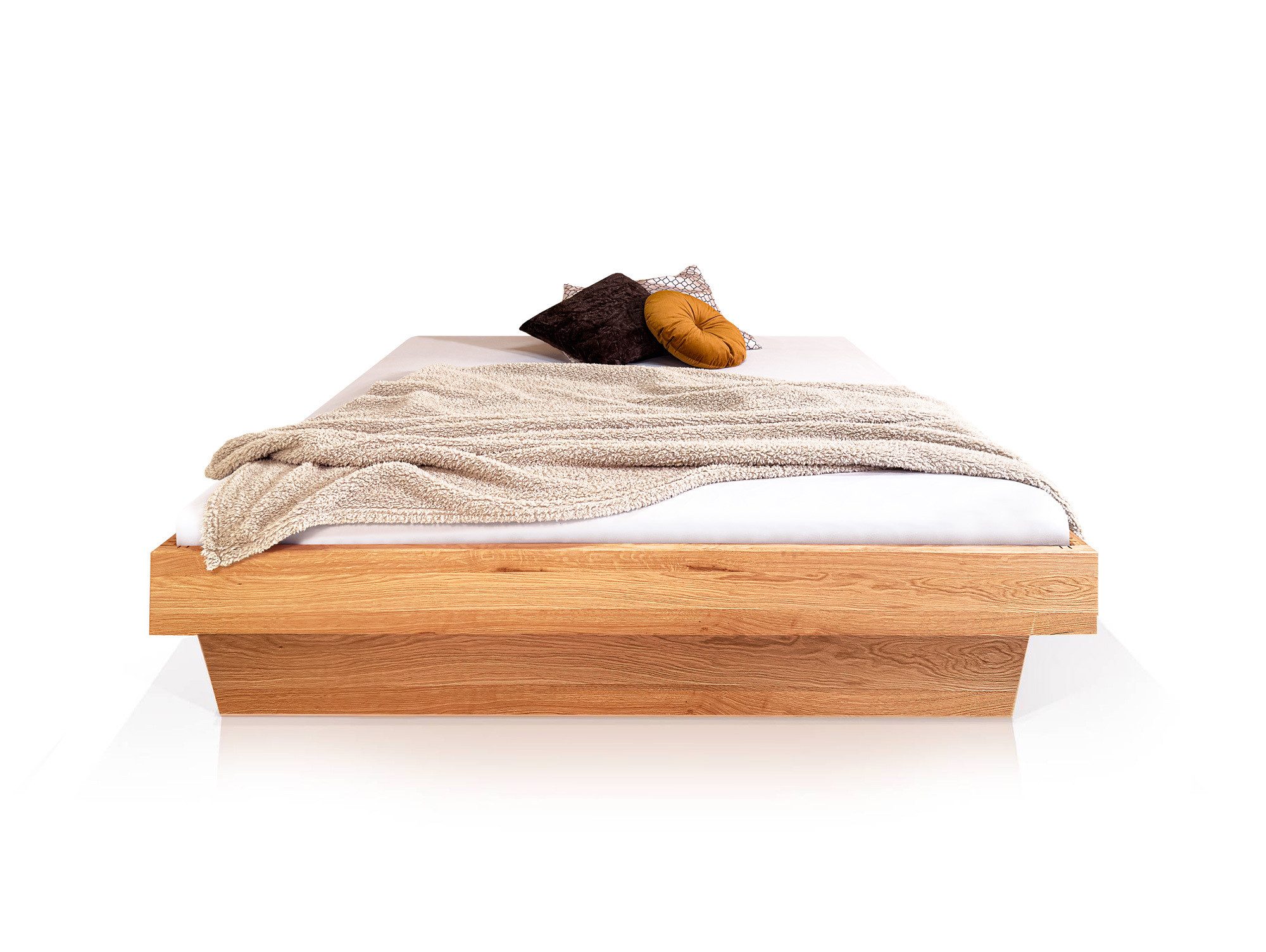 Moebel-Eins Massivholzbett, DAKONA Wangenbett ohne Kopfteil, Material Massivholz