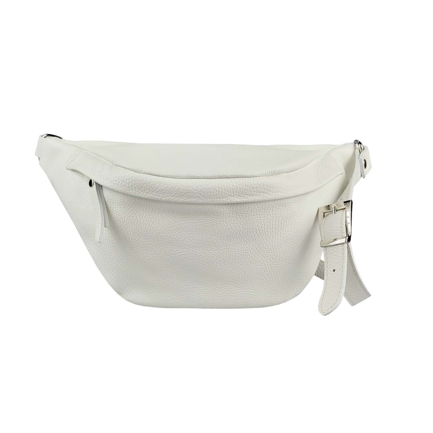 ITALYSHOP24 Bauchtasche Damen Leder Gürteltasche Hüfttasche CrossBody Brusttasche, als Schultertasche, Bodybag, Umhängetasche tragbar