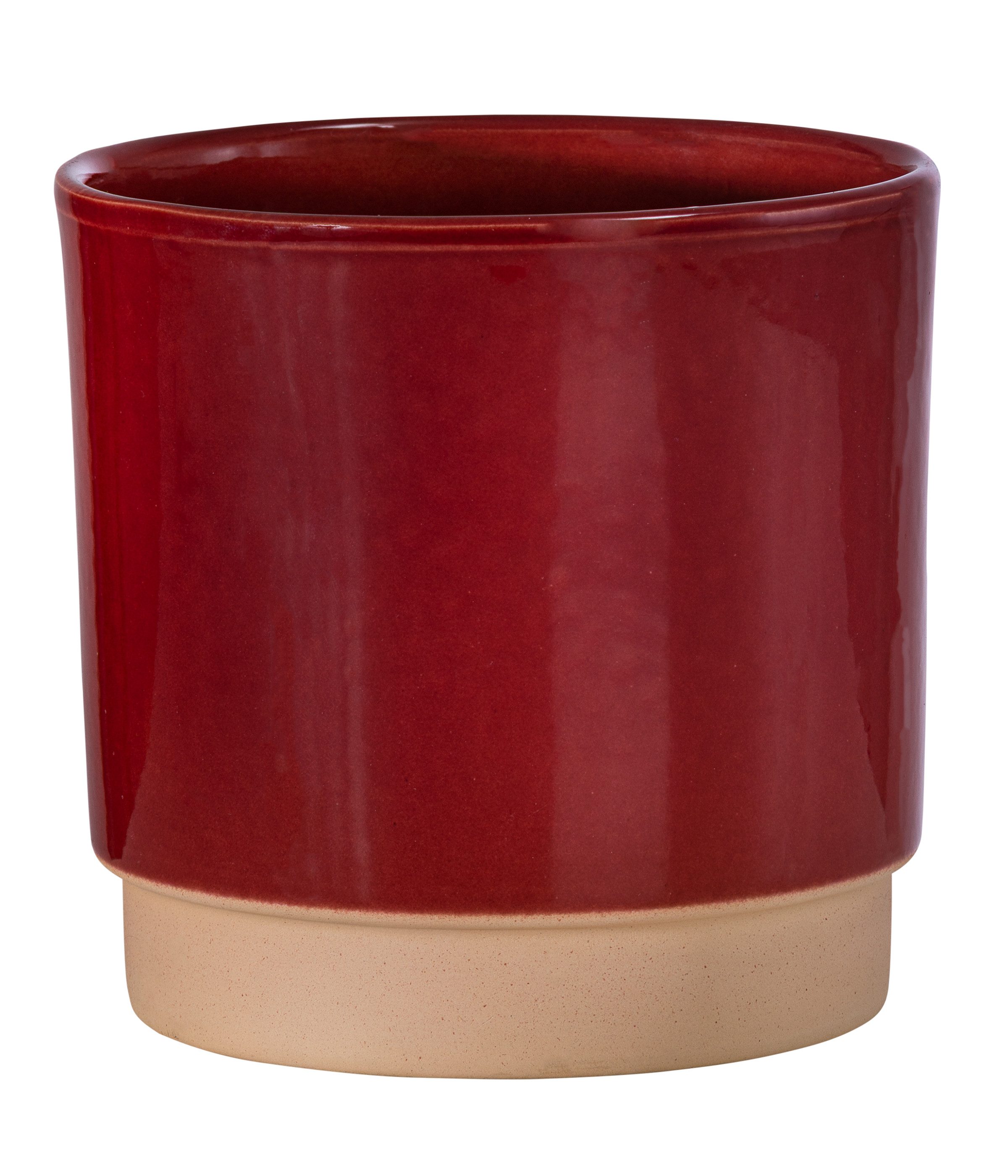 Dehner Übertopf Eno, glasierte Keramik, versch. Farben, runder Indoor Blumentopf in modernem Design