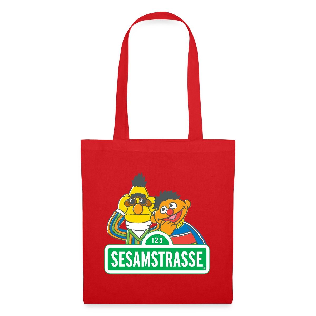 Spreadshirt Henkeltasche Sesamstraße Schild Ernie und Bert Stoffbeutel (1-t günstig online kaufen
