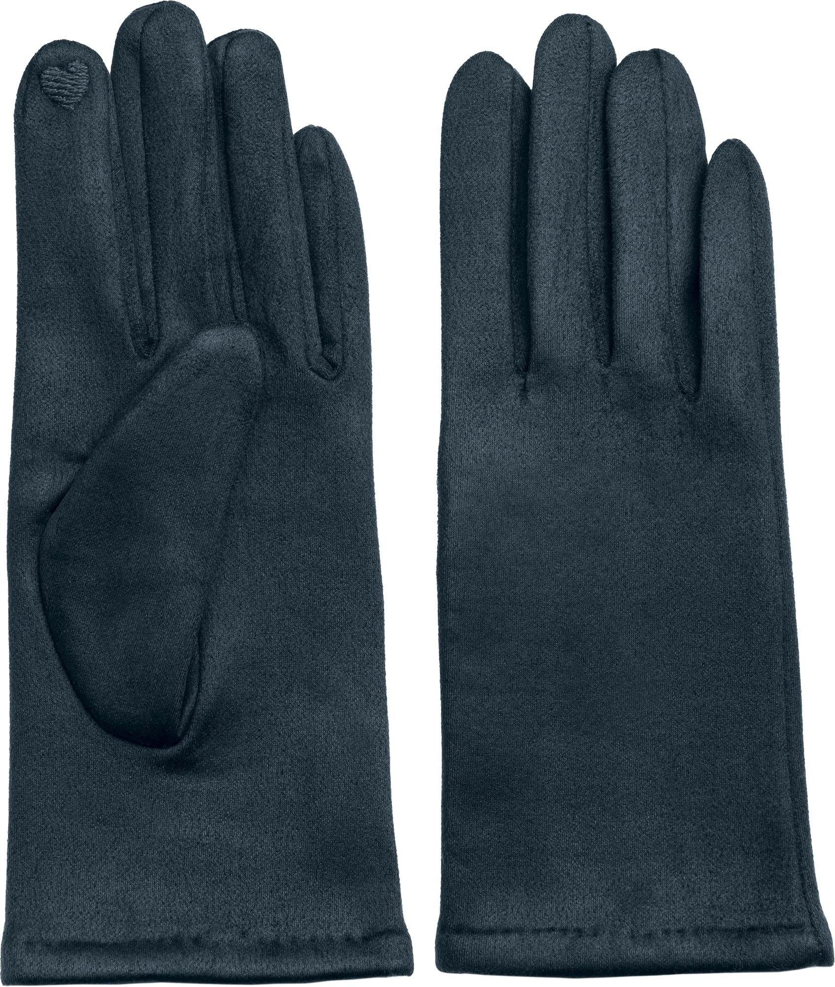 Caspar Strickhandschuhe GLV013 klassisch elegante uni Damen Winter Handschuhe dunkelblau
