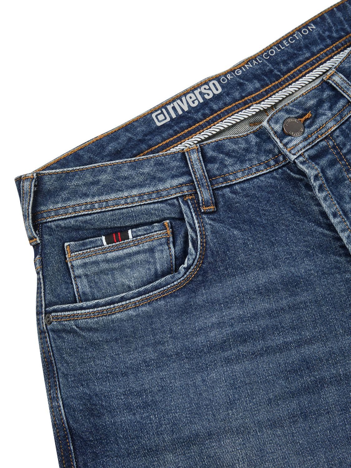 riverso Bootcut-Jeans Herren Jeanshose RIVAlan Bootcut Fit Denim Hose mit Stretch