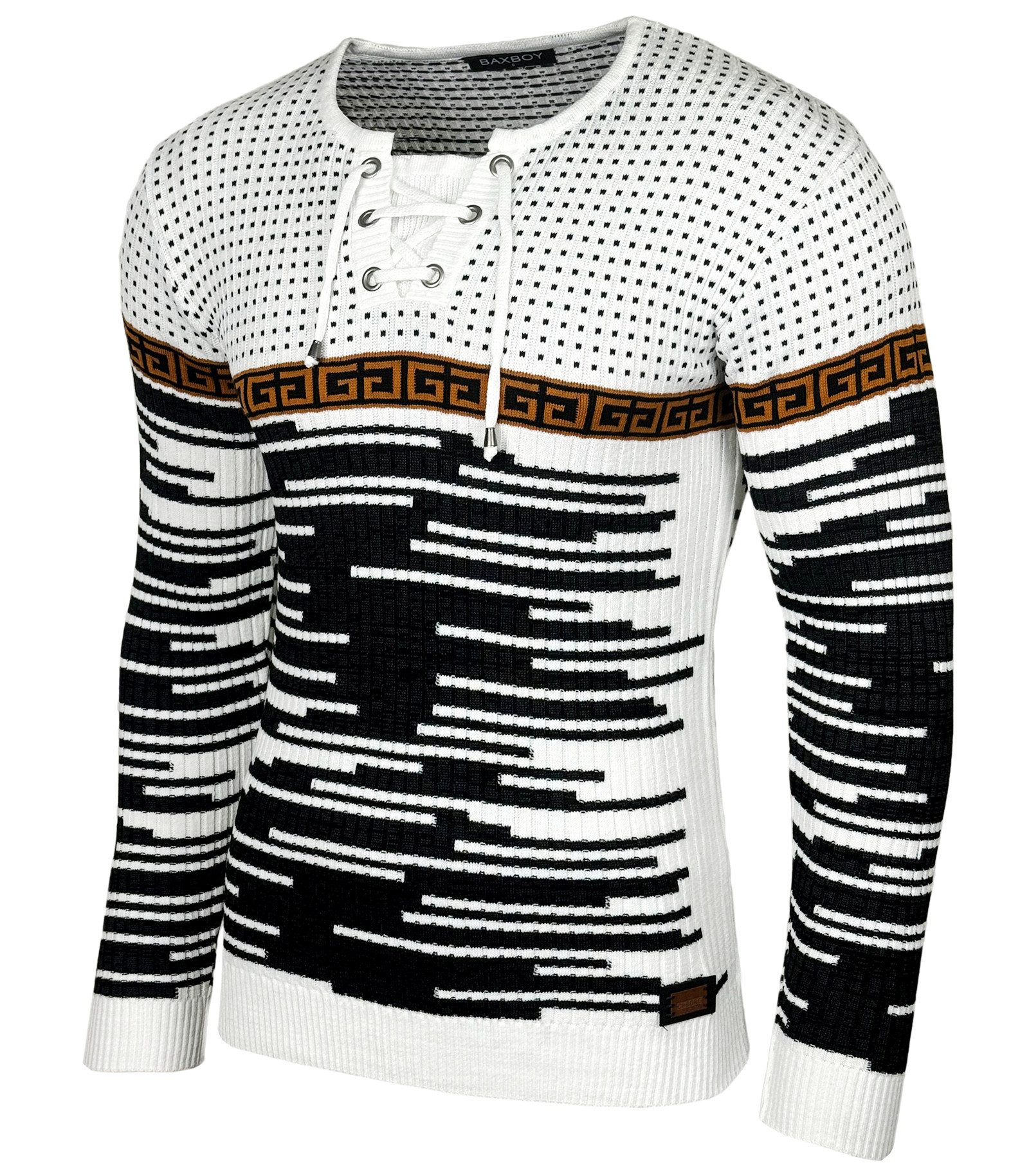 Baxboy Strickpullover BAXBOY Herren stylischer Rundhals günstig online kaufen