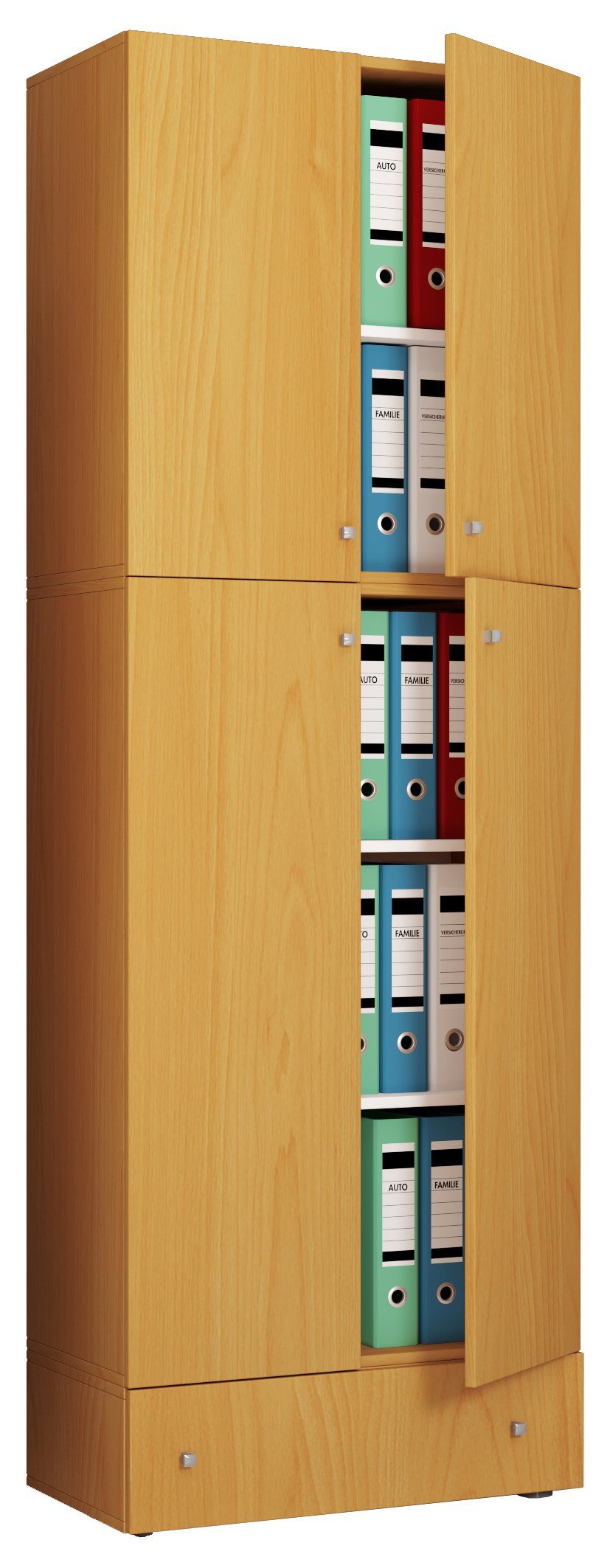 VCM Aktenschrank XXL Büroschrank Schrank (1-St) Lona Aktenschrank Buche S 5fach