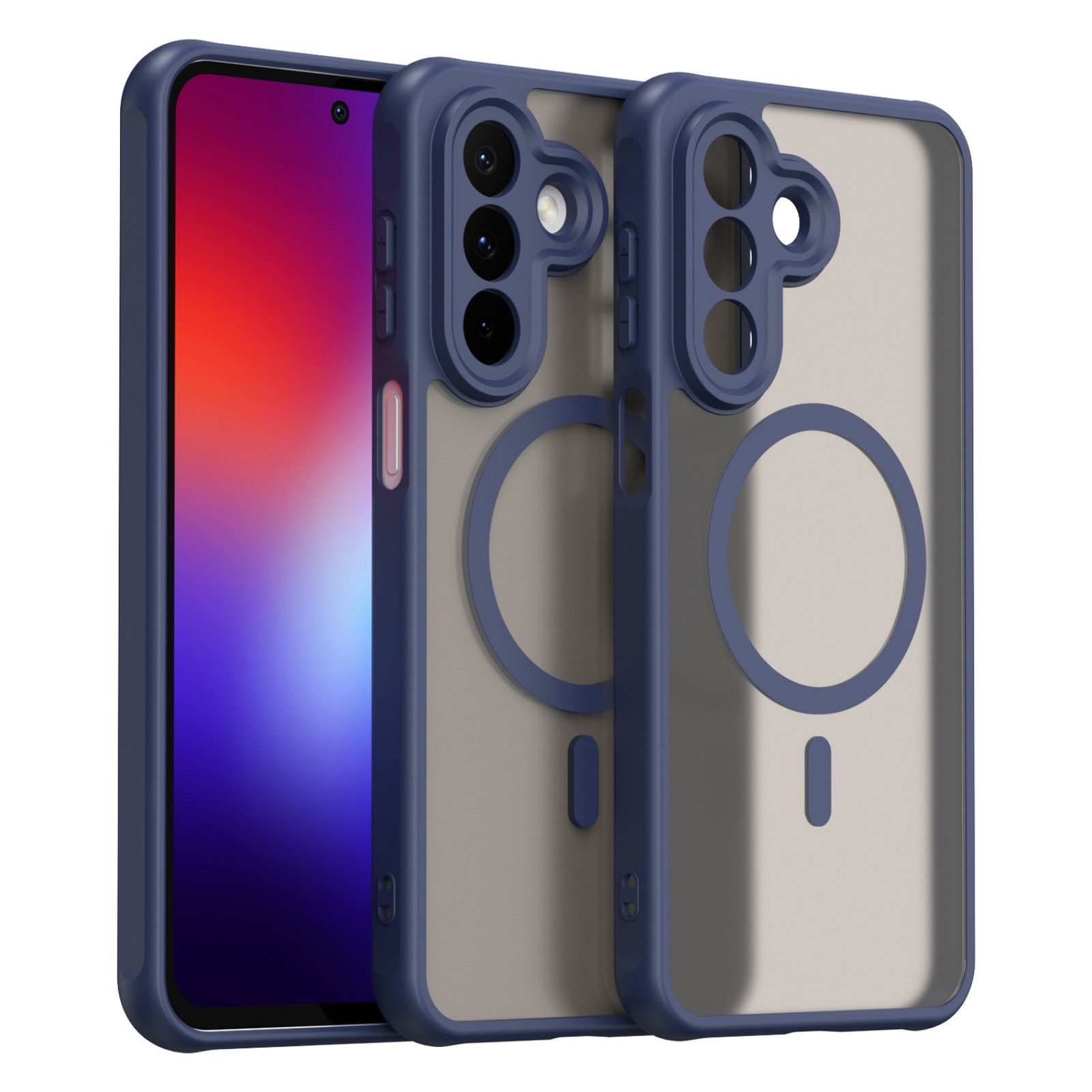 betterfon Handyhülle für Samsung Galaxy A27 Schutzhülle Magnet Case Hülle magnetisch Blau, Magnetisches Laden, mattes Design, kratzfest & stoßfest verarbeitet