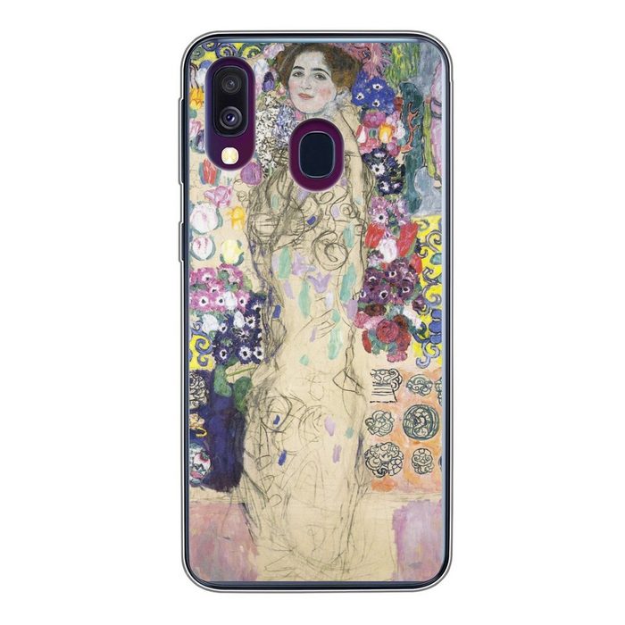 MuchoWow Handyhülle Bildnis der Ria Munk III - Gustav Klimt Handyhülle Samsung Galaxy A40 Smartphone-Bumper Print Handy