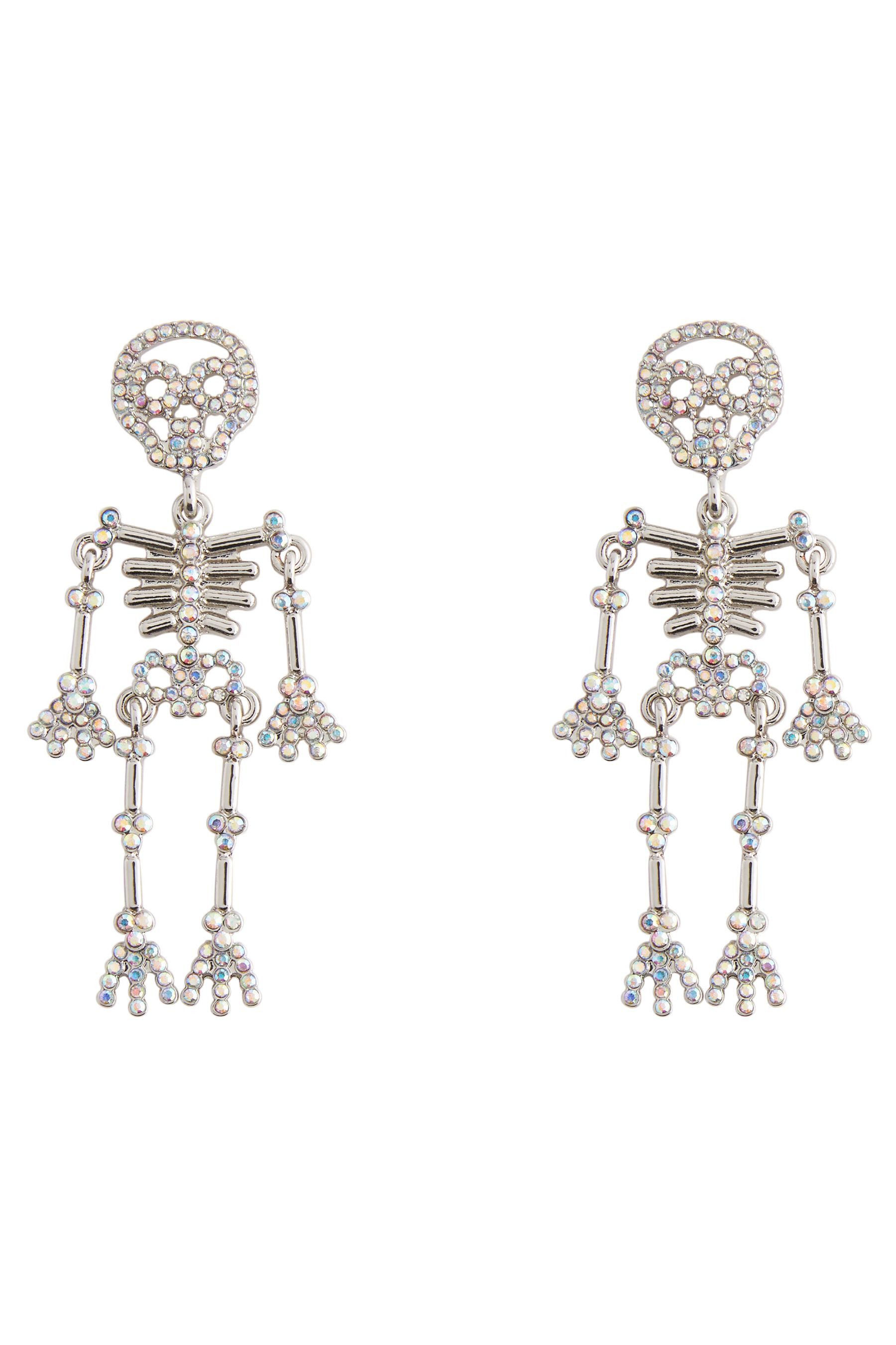 Next Paar Ohrhänger Halloween-Ohrringe mit Skelett-Anhänger (1-tlg)