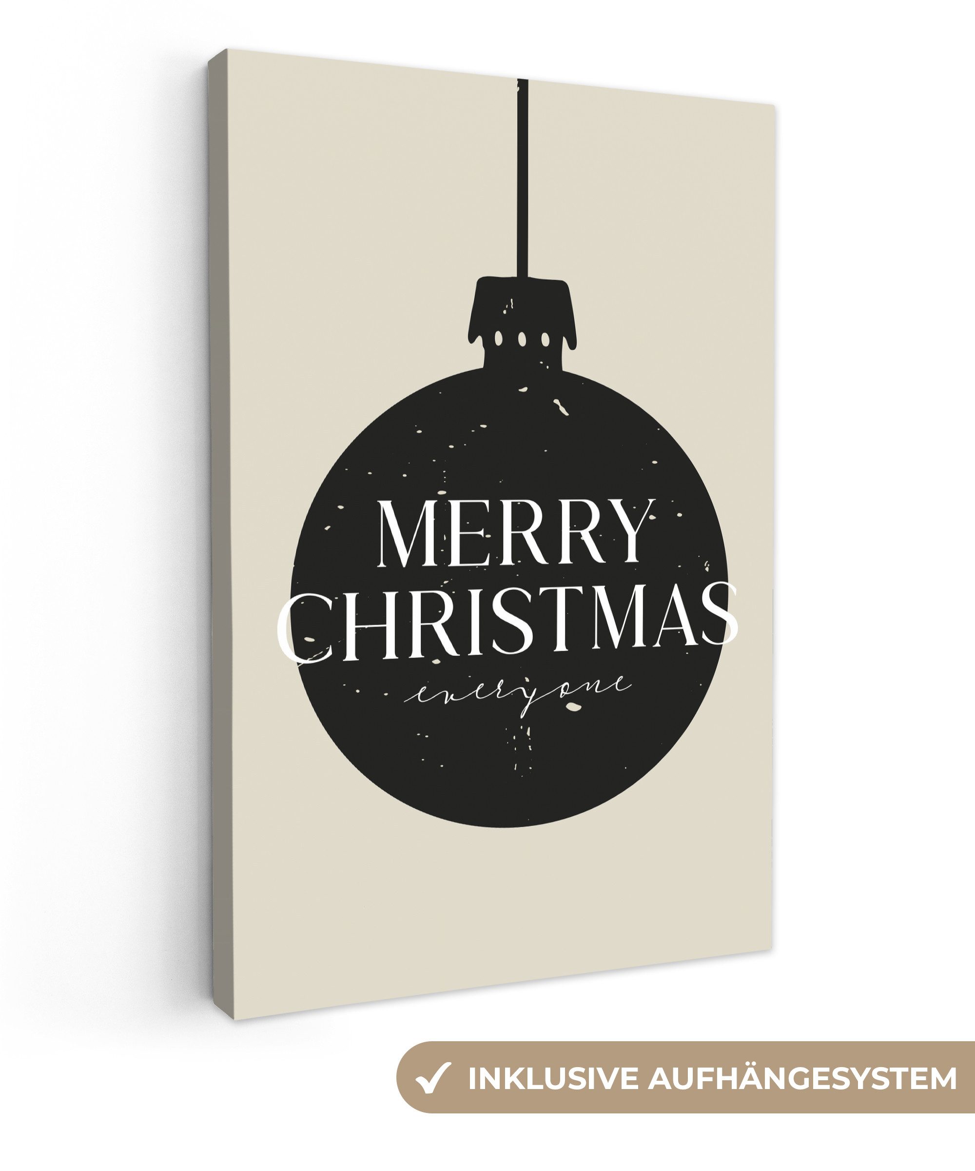 OneMillionCanvasses® Leinwandbild Weihnachtskugeln - Japandi - günstig online kaufen