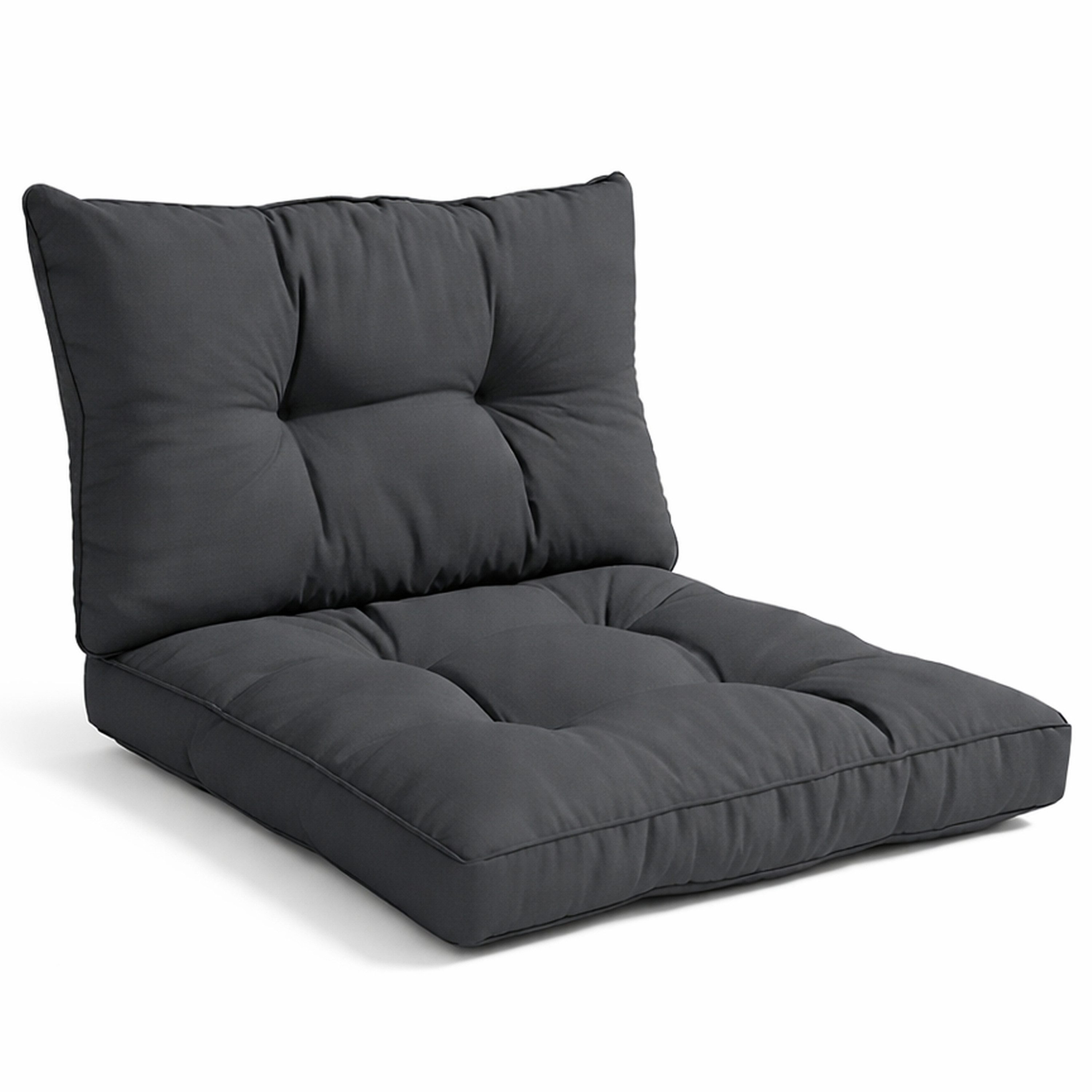 Sitzkissen Lounge Kissen Set Outdoor Graphitgrau XLuna, 40x40cm, 50x40cm