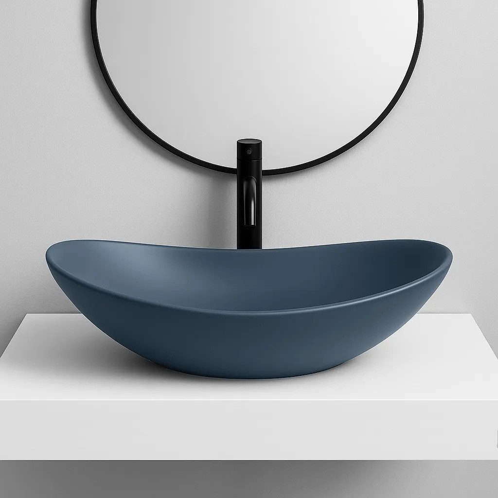 wohnwerk.idee Aufsatzwaschbecken Waschbecken Waschtisch Design Pink Blau Grün Olive Matt