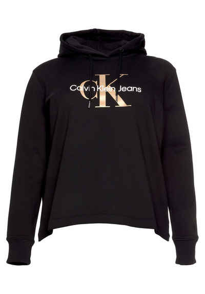Calvin Klein Jeans Plus Kapuzensweatshirt »PLUS SEASONAL MONOGRAM HOODIE« mit großem Calvin Klein Logo-Monogramm & Schriftzug