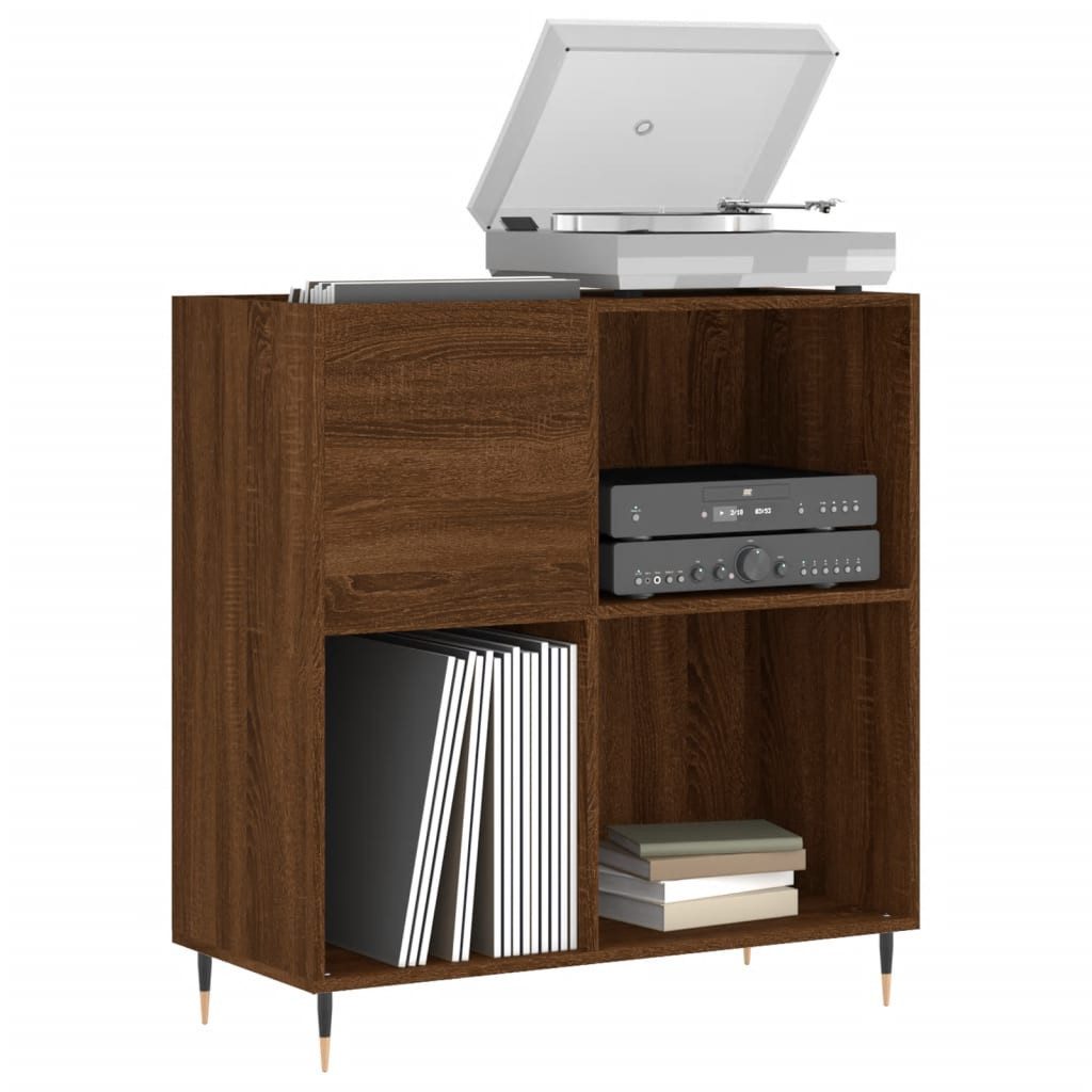 vidaXL Media-Regal Plattenschrank Braun Eichen-Optik 84,5x38x89 günstig online kaufen