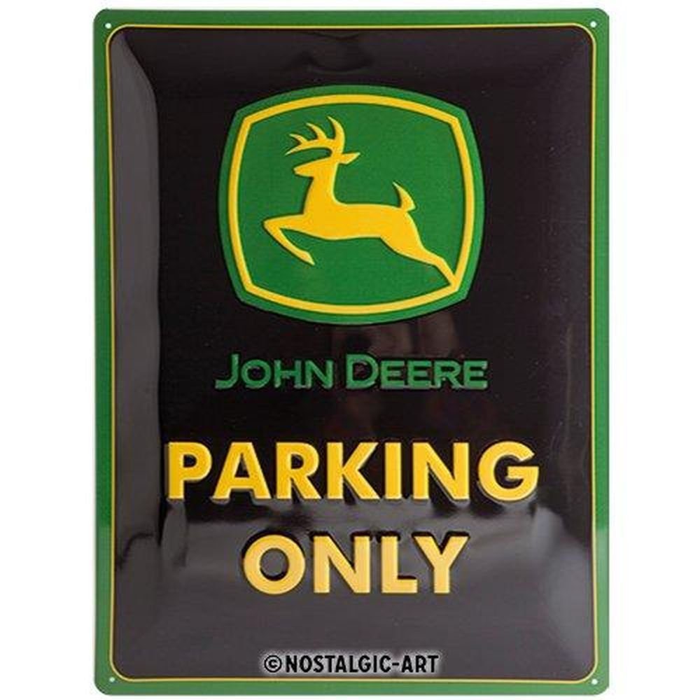 Nostalgic-Art Metallschild Blechschild 30 x 40 cm - John Deere - Parking Only