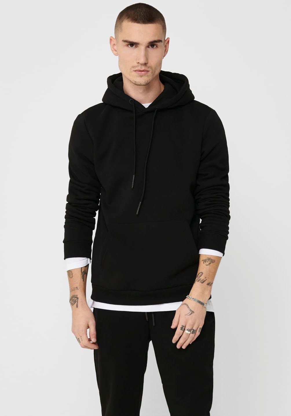 ONLY & SONS Kapuzensweatshirt CERES LIFE HOODIE SWEAT schwarz