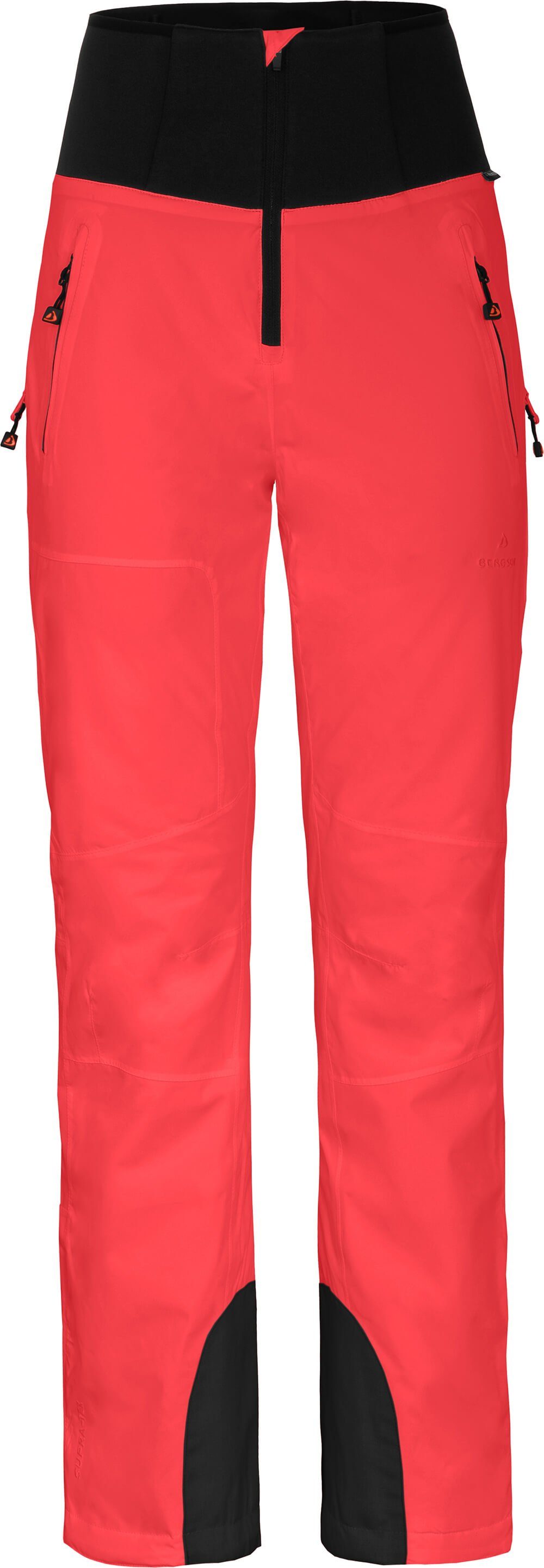 Bergson Skihose MIEN Slim Damen Skihose, wattiert, 20000 mm Wassersäule, Langgrößen, coral rot