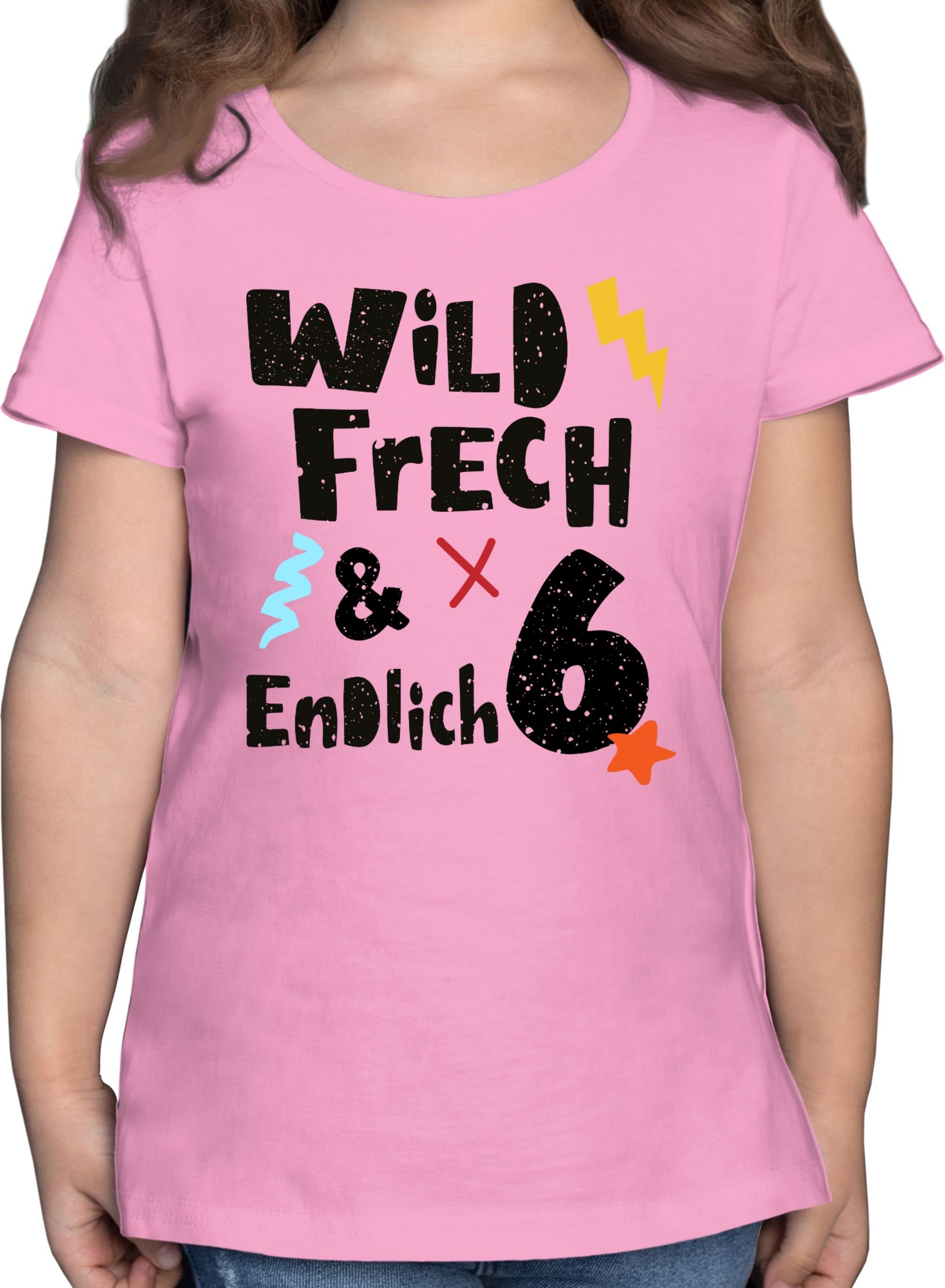 Shirtracer TShirt Wild frech und endlich 6 Wunderbar sechs Jahre 6