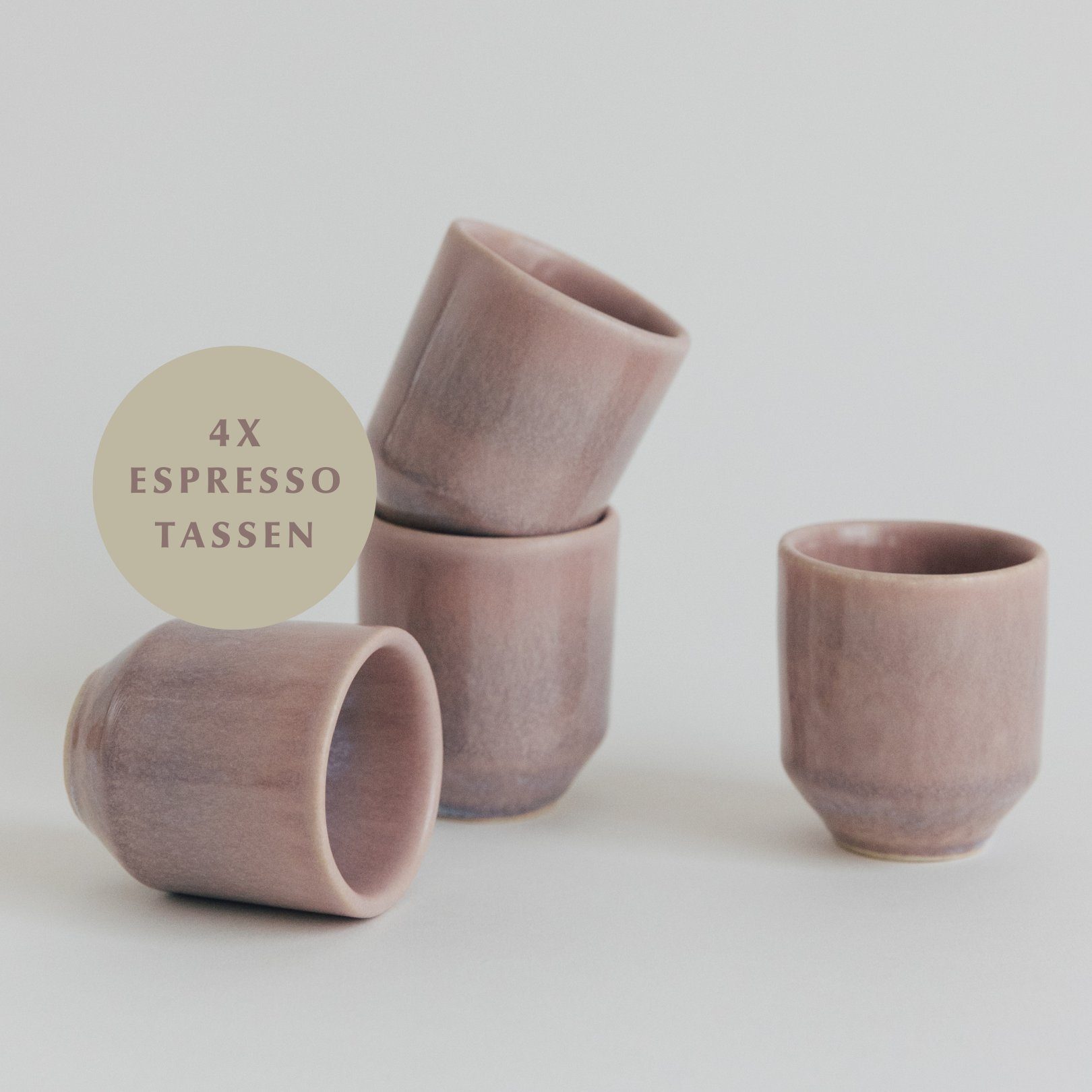 NAKOA Espressotasse NAKOA Keramik Espresso Tassen 4er Set, Espressobecher, 70ml
