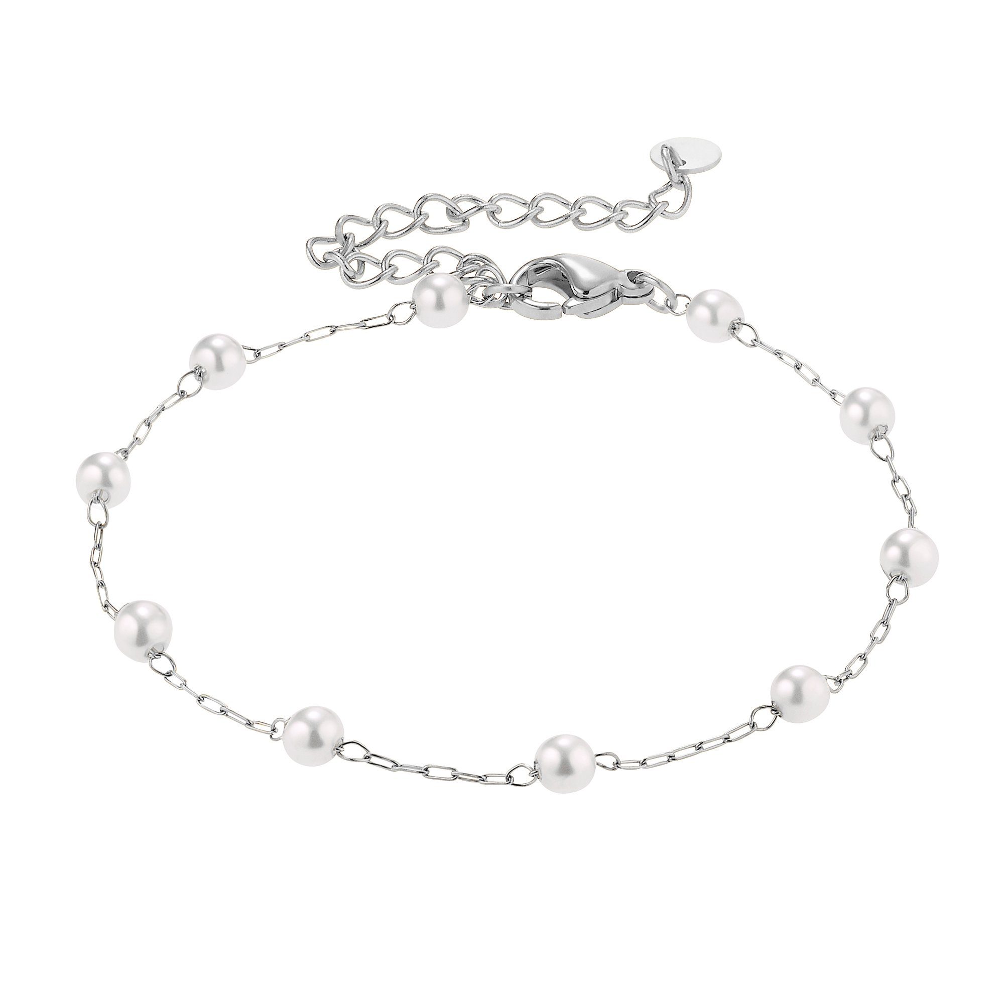 Heideman Armband Elula silberfarben poliert (Armband, inkl. Geschenkverpackung), Armkette für Frauen mit Perle