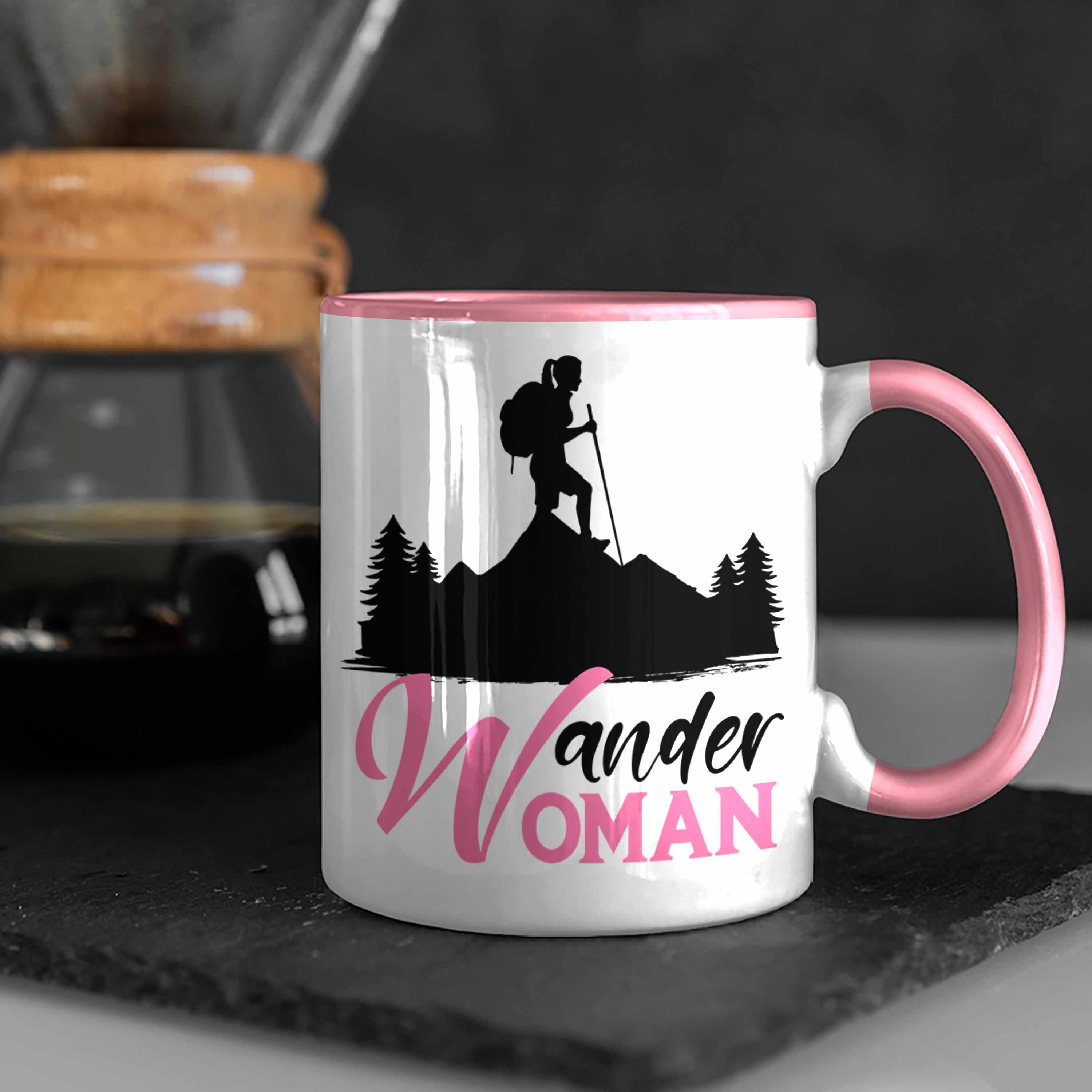 Tasse Wander - Trendation Geschenkidee Lustige Woman Frauen Wandern Geschenk zum Rosa Wandern Trendation Tasse Tasse