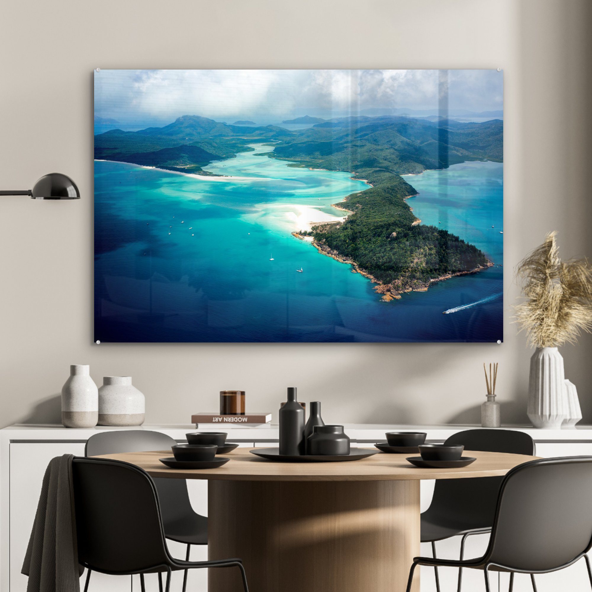 (1 & Whitsunday-Inseln klaren Gewässern Australiens, Acrylglasbild Schlafzimmer Die St), Acrylglasbilder MuchoWow Wohnzimmer in den