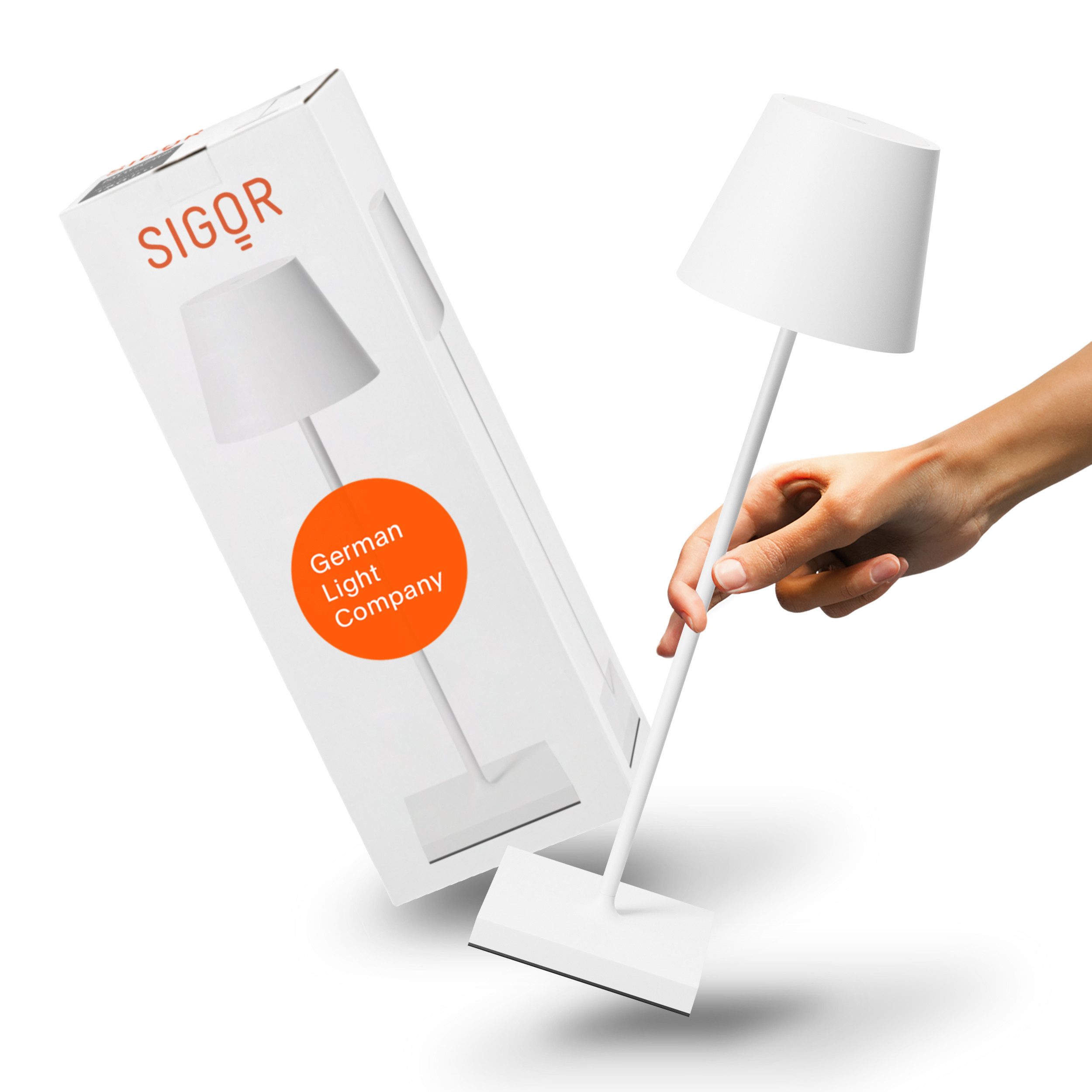SIGOR LED Tischleuchte, Dimmbar, LED fest integriert, 2.700 + 2.200 K