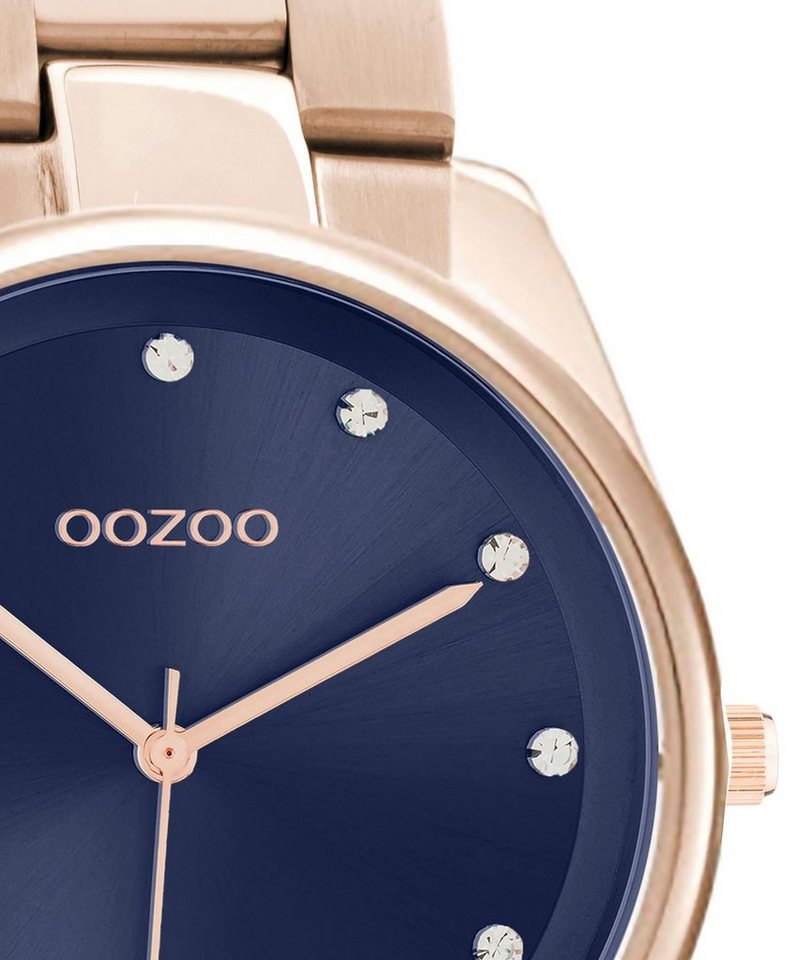 OOZOO Quarzuhr C10967, Metallgehäuse, roségoldfarben IP-beschichtet, Ø ca.  38 mm