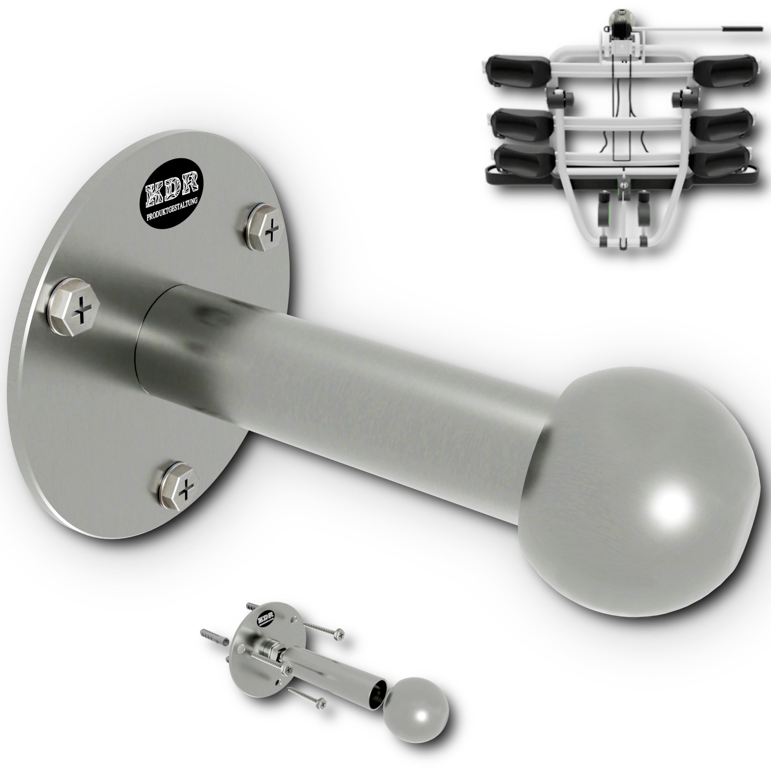 KDR Produktgestaltung Kupplungsfahrradträger Wandhalterung Fahrradträger Auto Wandhalter Edelstahl Heckträger