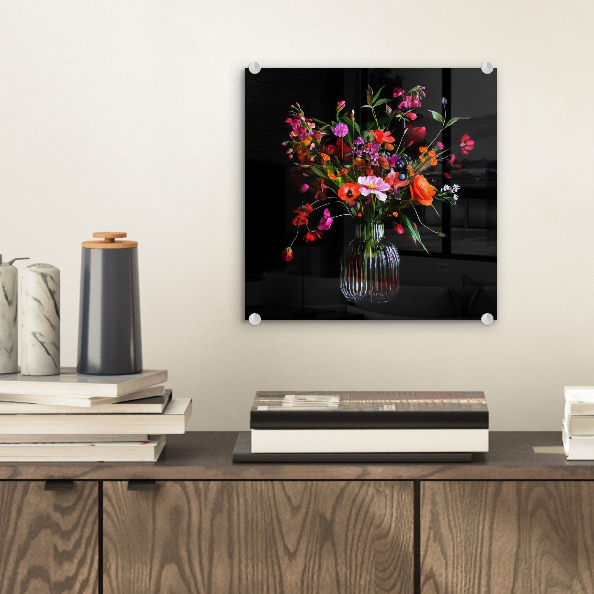 MuchoWow Acrylglasbild Blumenstrauß - Feldblumen - günstig online kaufen